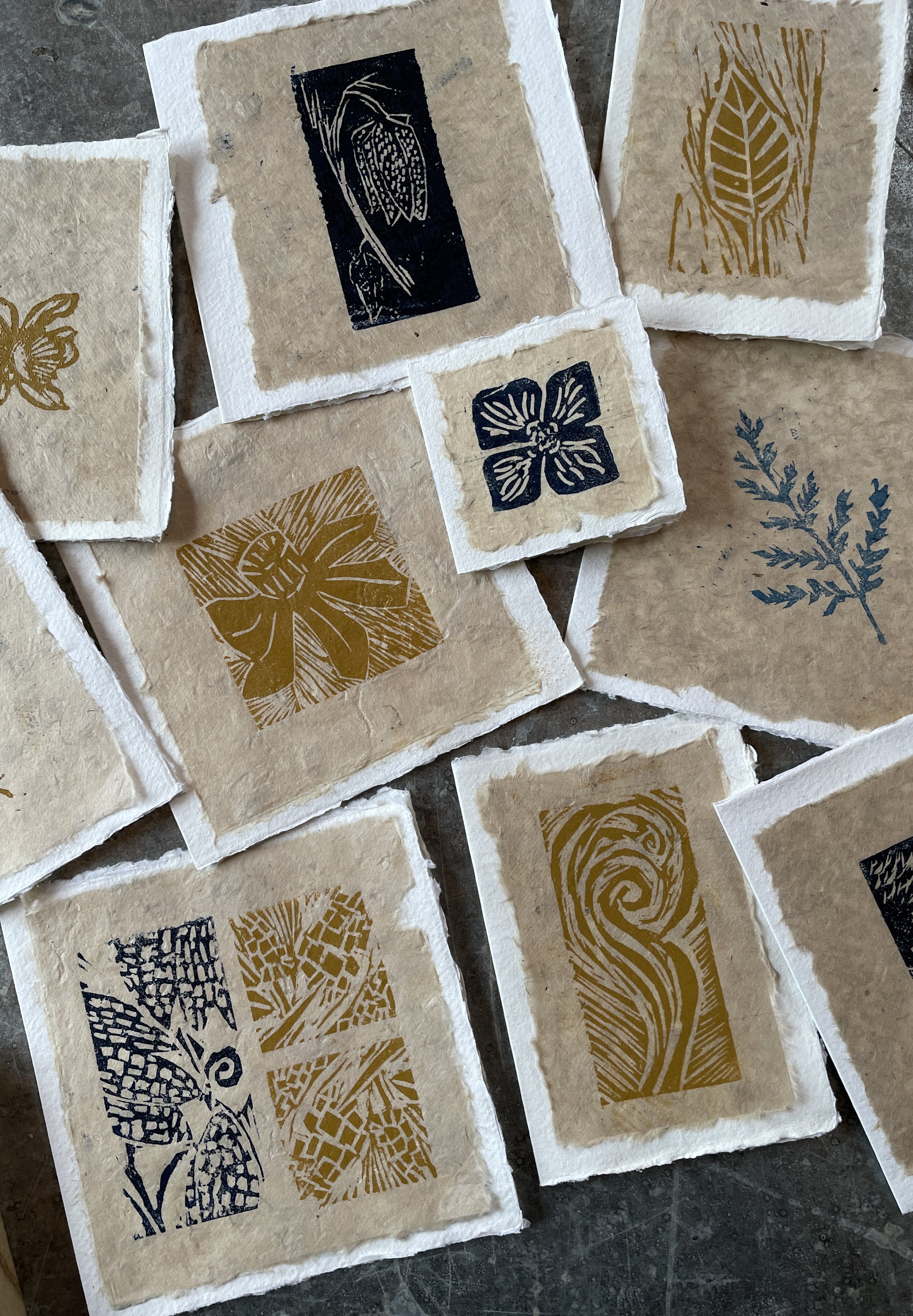 Spring Flower Lino Block Printing&nbsp;