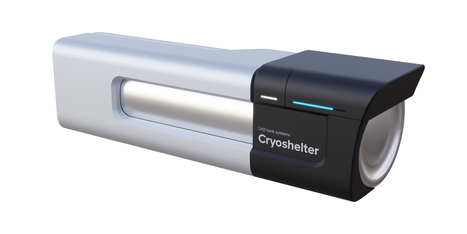 Ein futuristisches Lithiumhydroxid-Tanksystem namens Cryoshelter, das für Weltraummissionen oder wissenschaftliche Anwendungen entwickelt wurde.