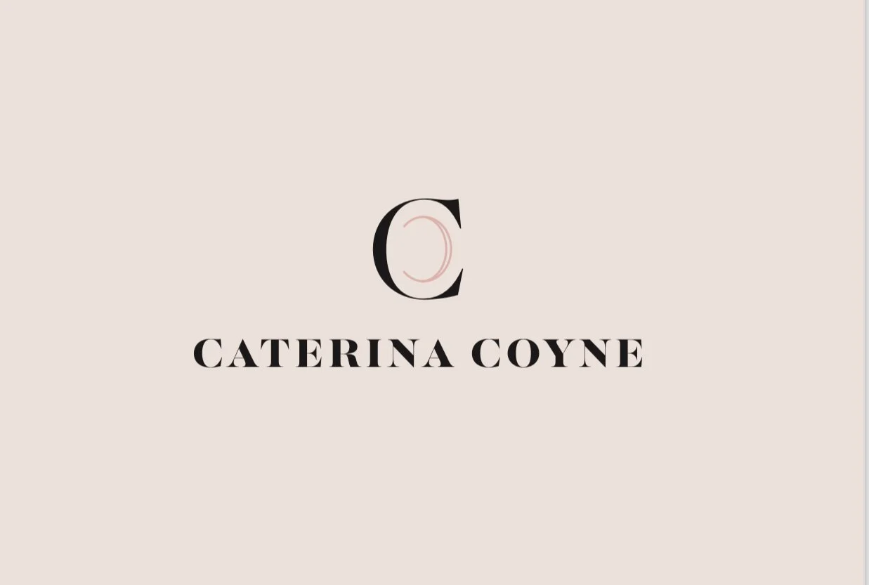 Logo with a stylized 'C' and the text 'CATERINA COYNE' below it, on a light beige background.