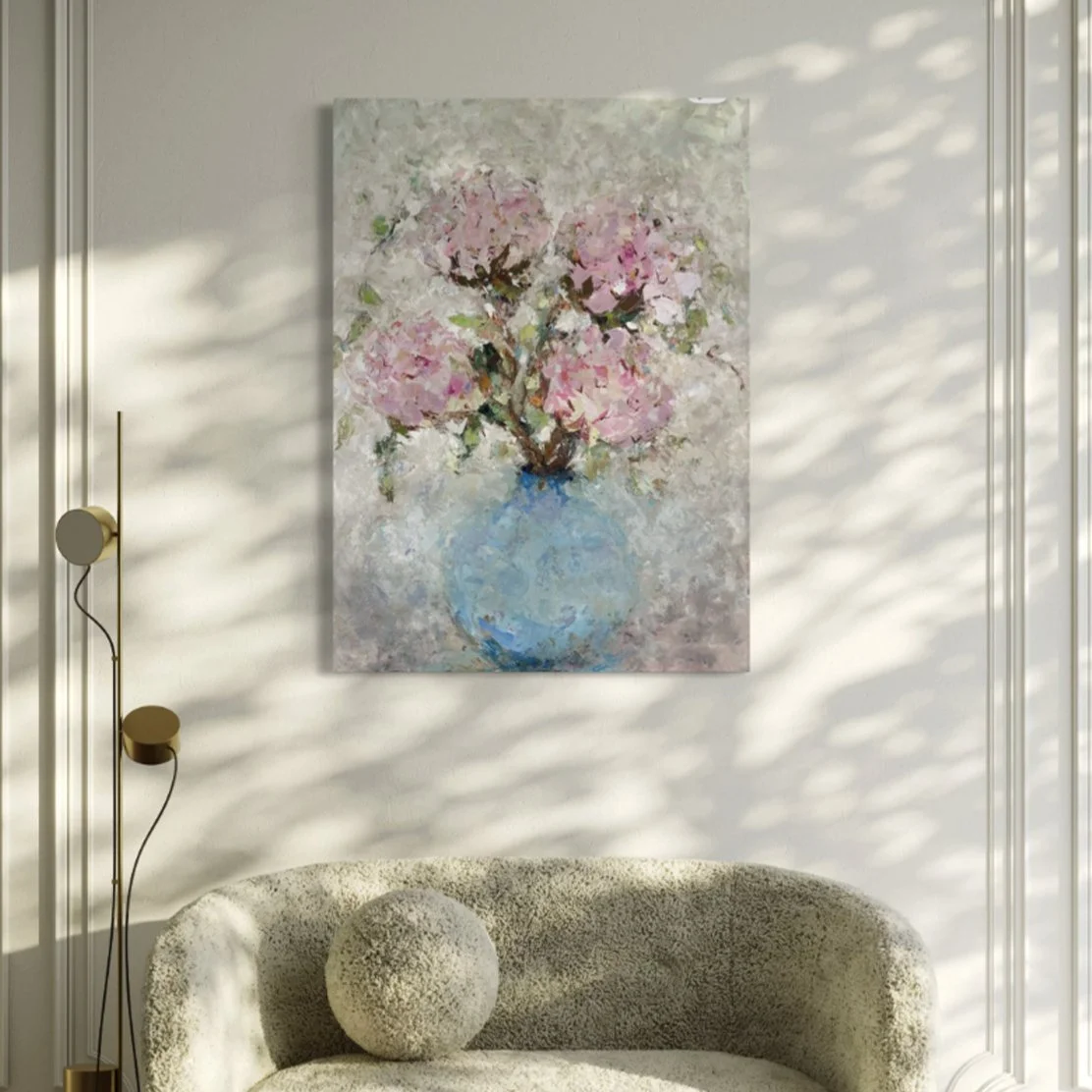Pink peonies in a powder blue vase.jpg
