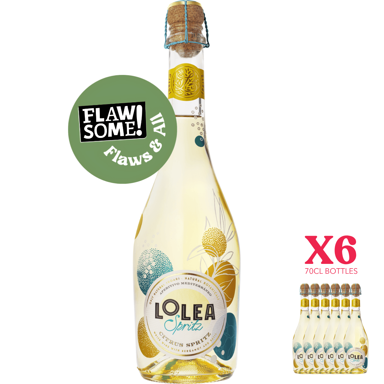 Lolea Citrus Spritz Sparkling Wine 8.0% 75CL (Case of 6) - FLAWS & ALL