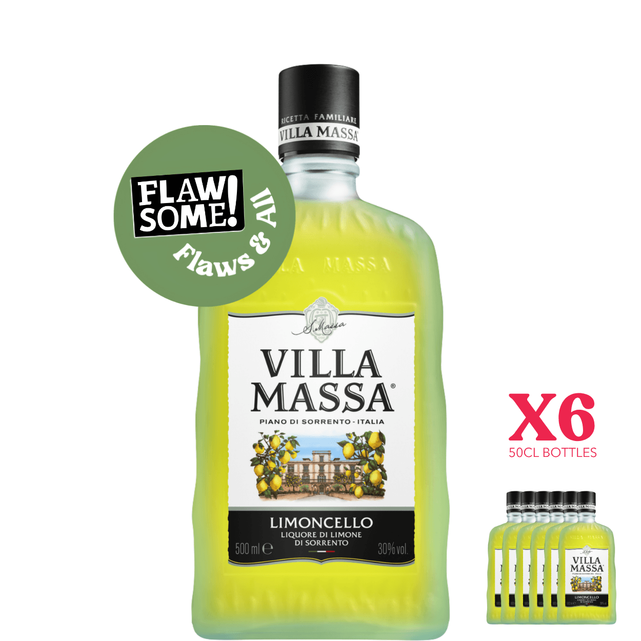 Villa Massa Limoncello 50cl (30.0%) (Case of 6) - FLAWS & ALL