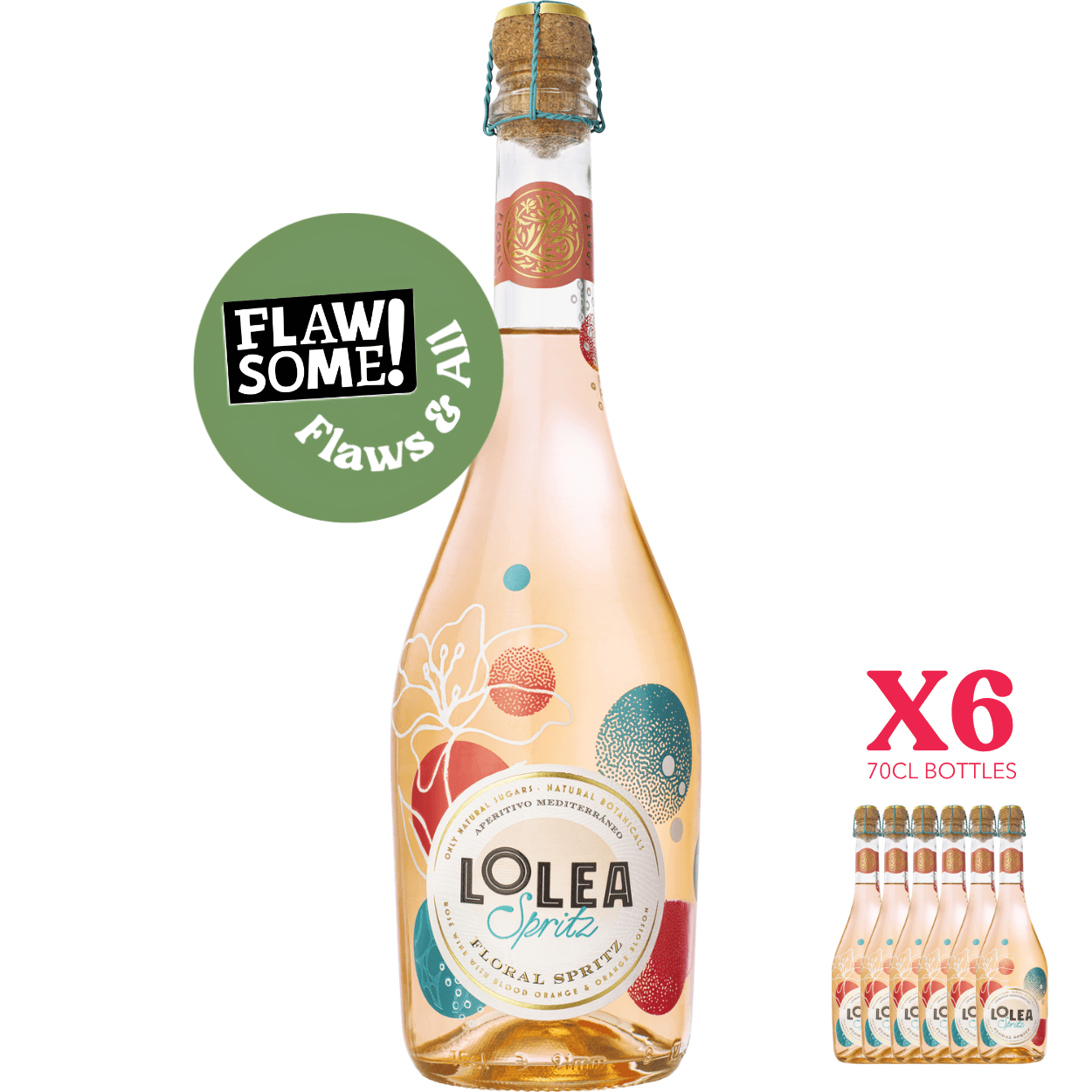 Lolea Floral Spritz Sparkling Wine 8.0% 75CL (Case of 6) - FLAWS & ALL