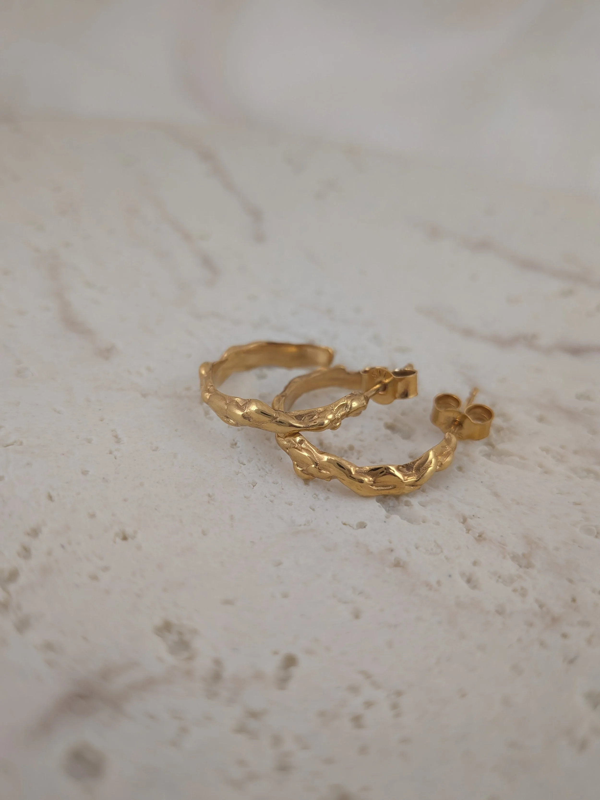Water Ripple Large Hoop Earrings Gold Plated.jpg