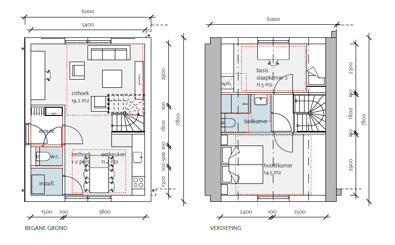 Oarshûs 2 plattegronden PMC2