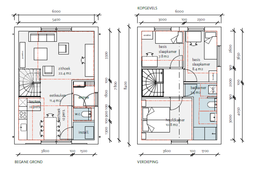 Oarshûs 3 plattegronden PMC3