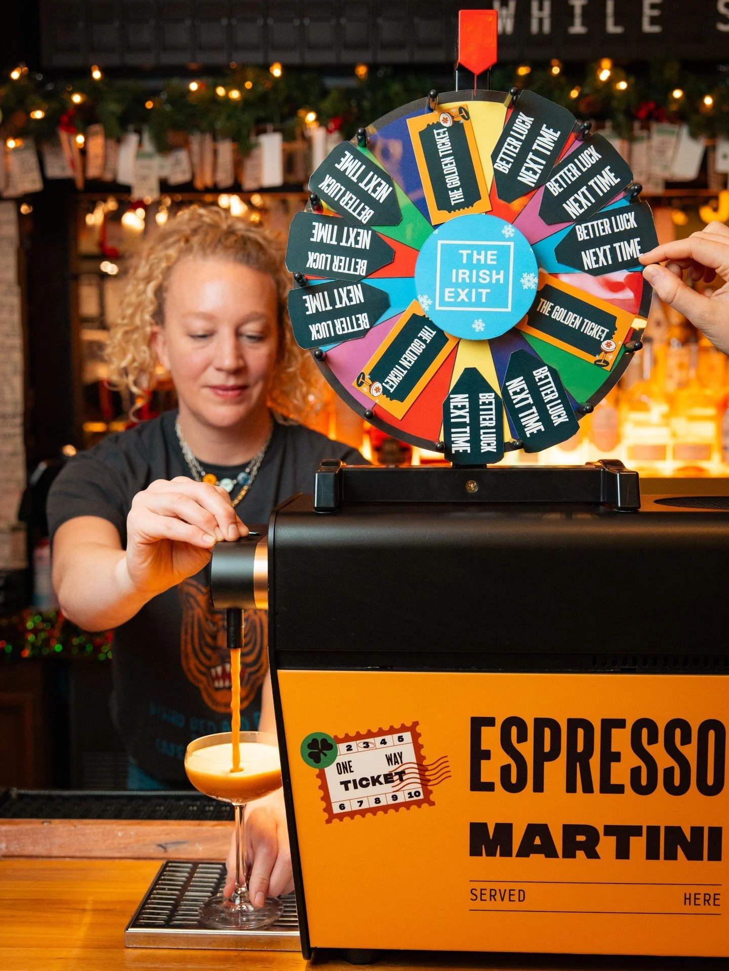 Feeling lucky? Join us to Spin the Wheel every Tuesday &amp; Friday in December, from 4pm - 5pm. Simply purchase the Golden Ticket drink for a chance to win prizes, including a $50 bar tab, free cap, Irish Coffee, and more.

One drink, one spin, fort