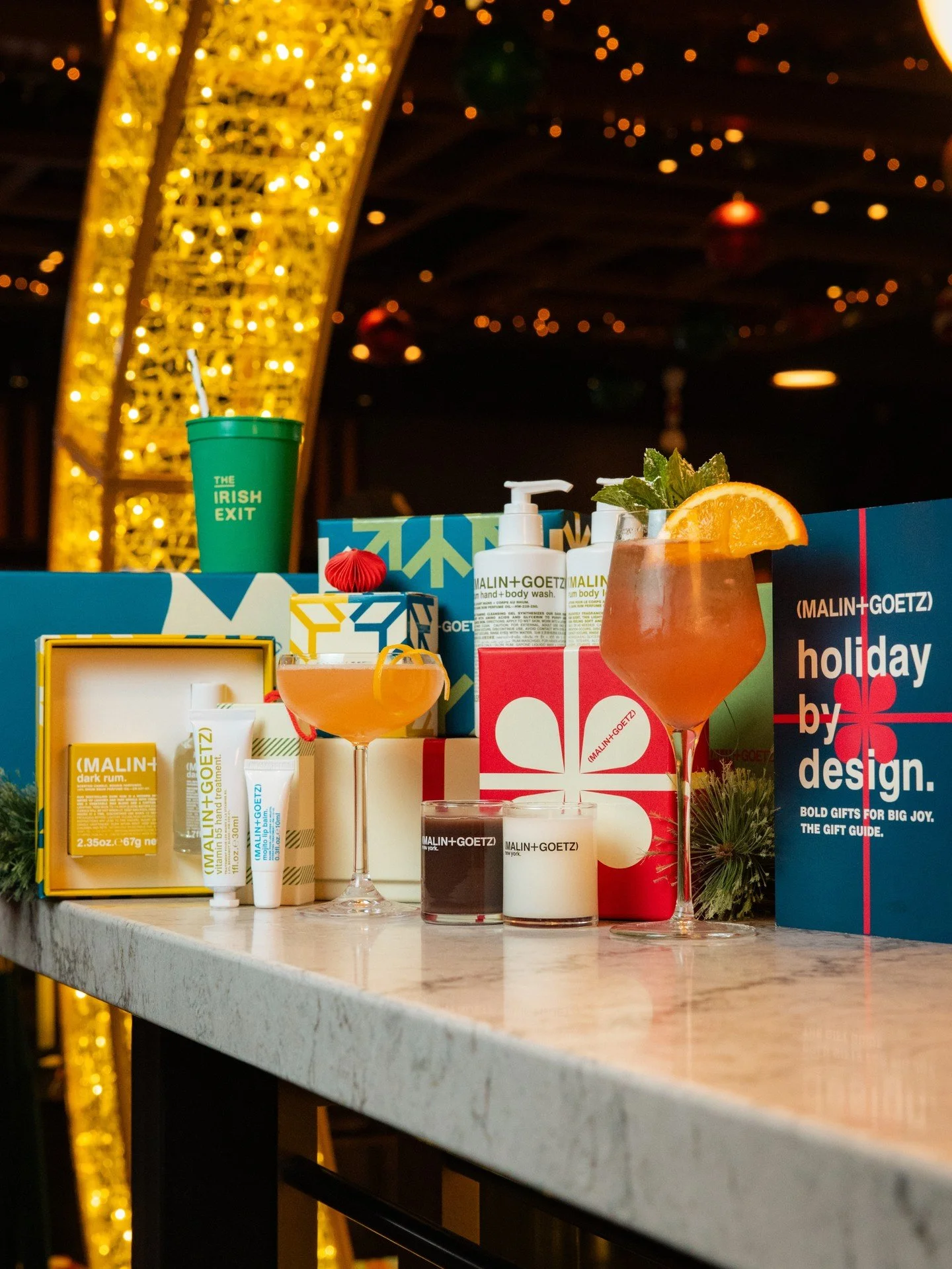 Imagine drinking cocktails and doing your Christmas shopping at the same time. Now you can.

On December 18th, Malin + Goetz are popping up with their holiday gift sets, paired with cocktails by yours truly. There&rsquo;s a free hamper up for grabs, 
