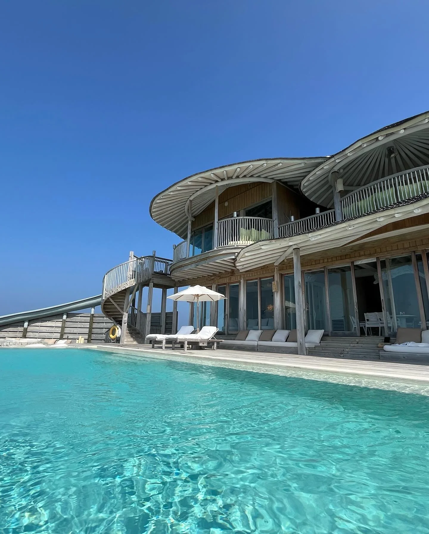 This week I&rsquo;ve been staying @discoversoneva Jani with my bestie of nearly 30 years @alanrobb47. Soneva have very generously put us up in a two-bedroom overwater villa, which is more of an adult adventure playground than a hotel room!