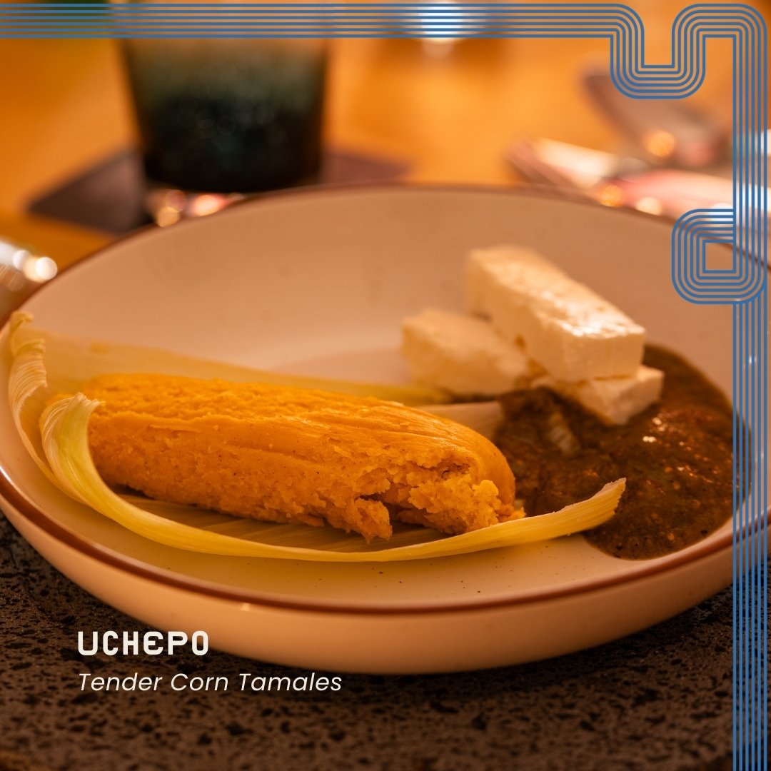 Unlike most tamales you might have tried before, uchepos are made with fresh corn that has not been processed, giving them a sweetness and tenderness that makes them irresistible. They are paired with queso fresco, a fresh and slightly salty Mexican 