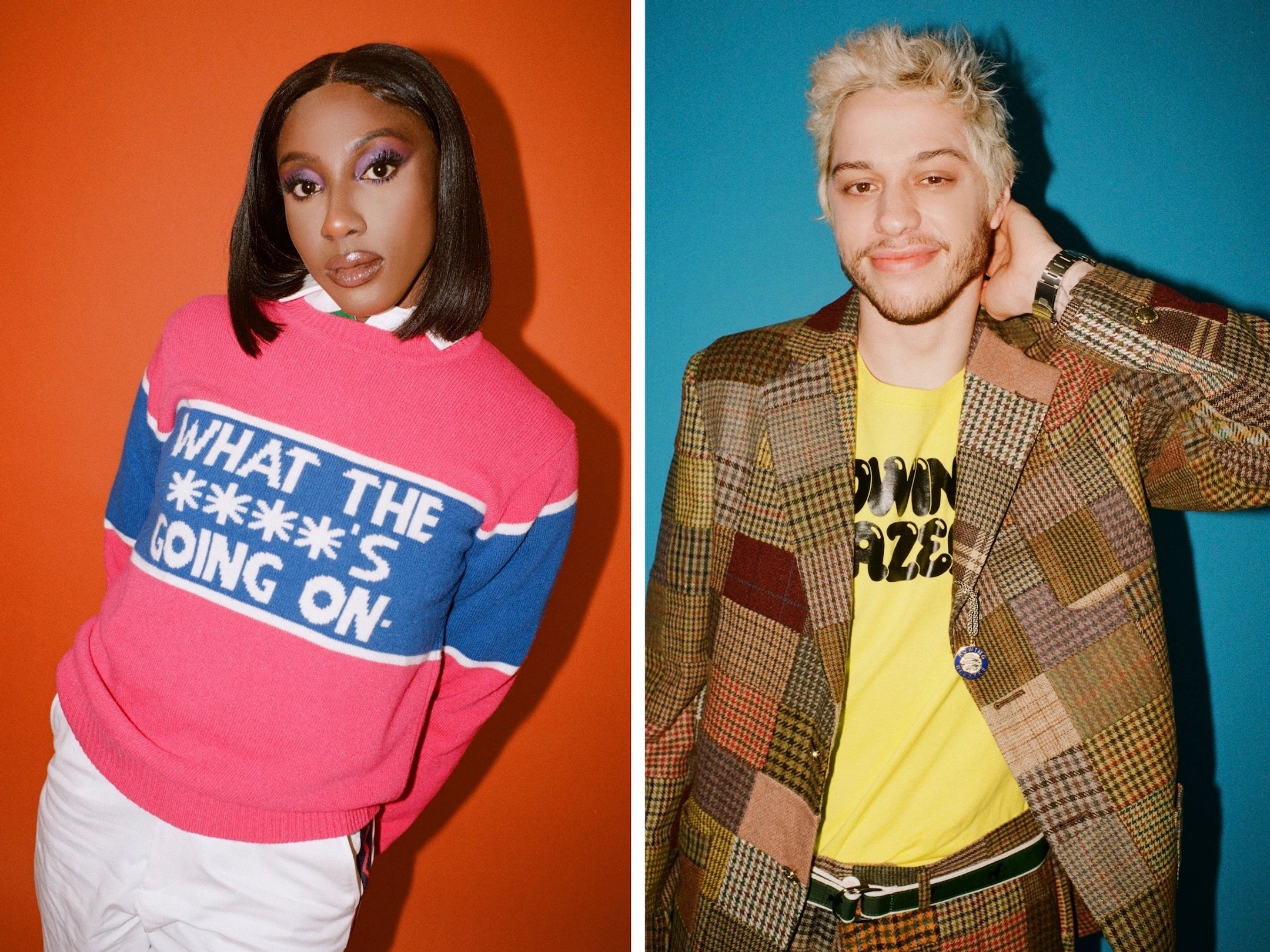 Pete Davidson and Ziwe Fumudoh for Rowing Blazers