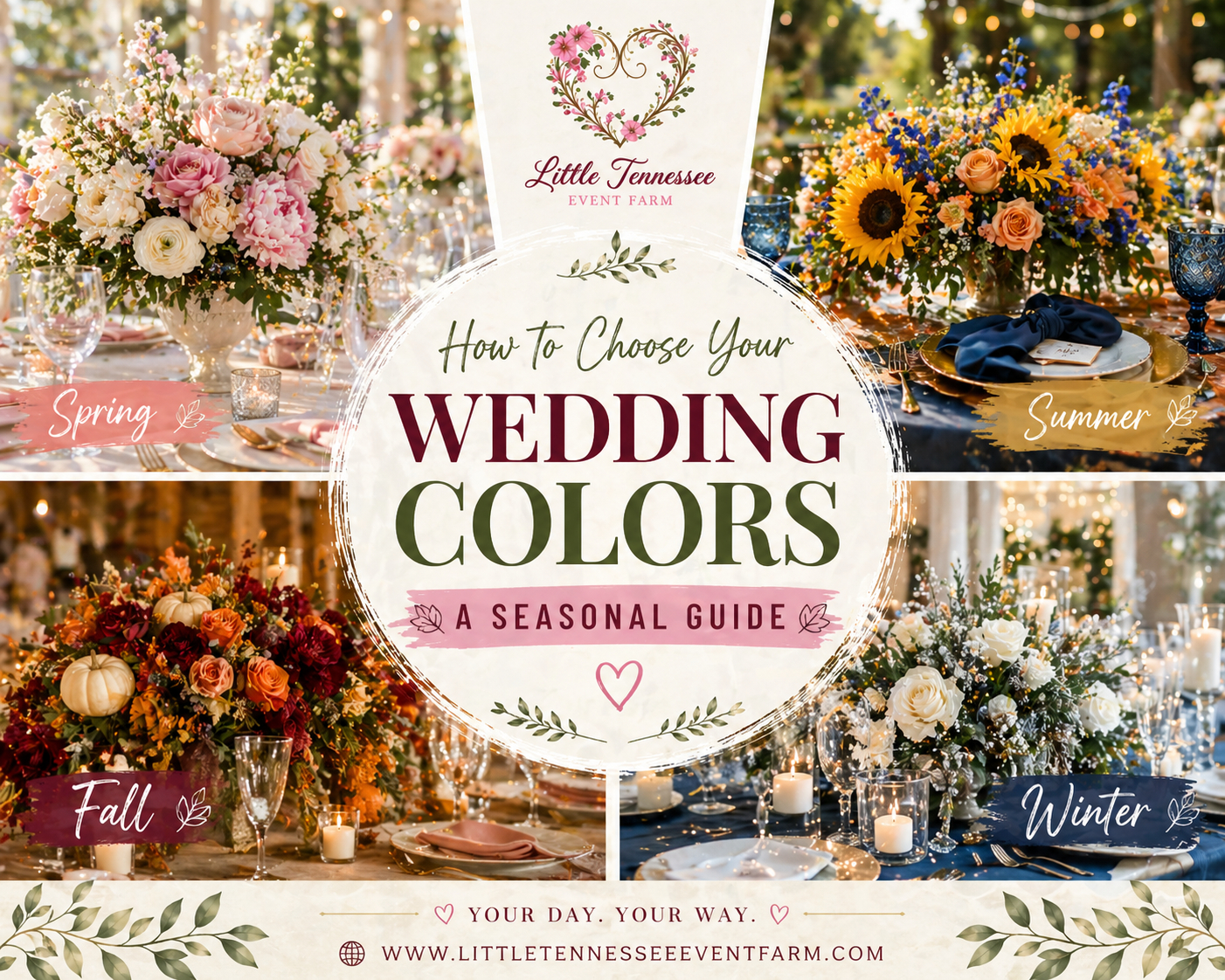 🎨 How to Choose Your Wedding Colors: A Seasonal Guide