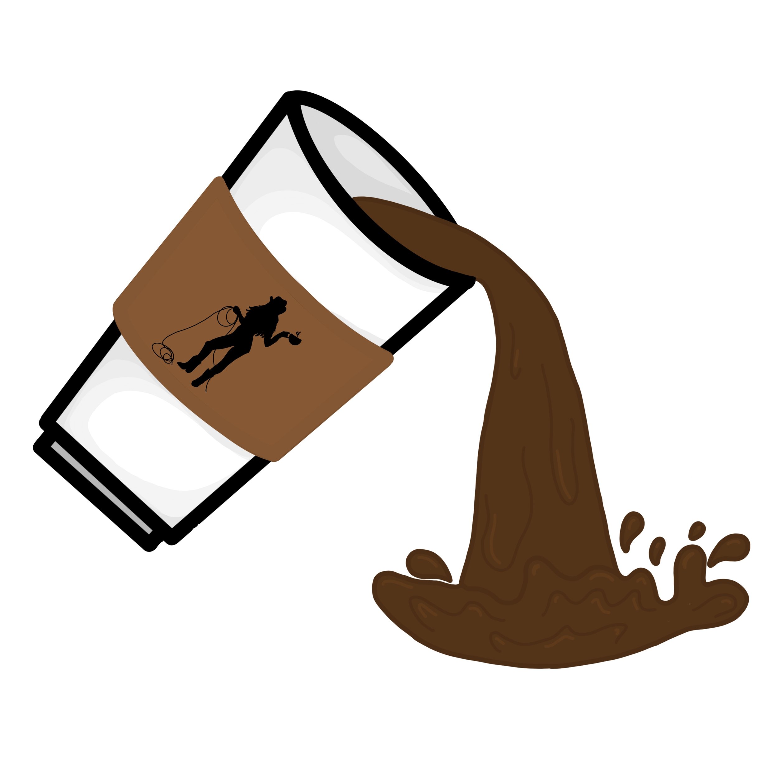 "Spilling Coffee" Sticker