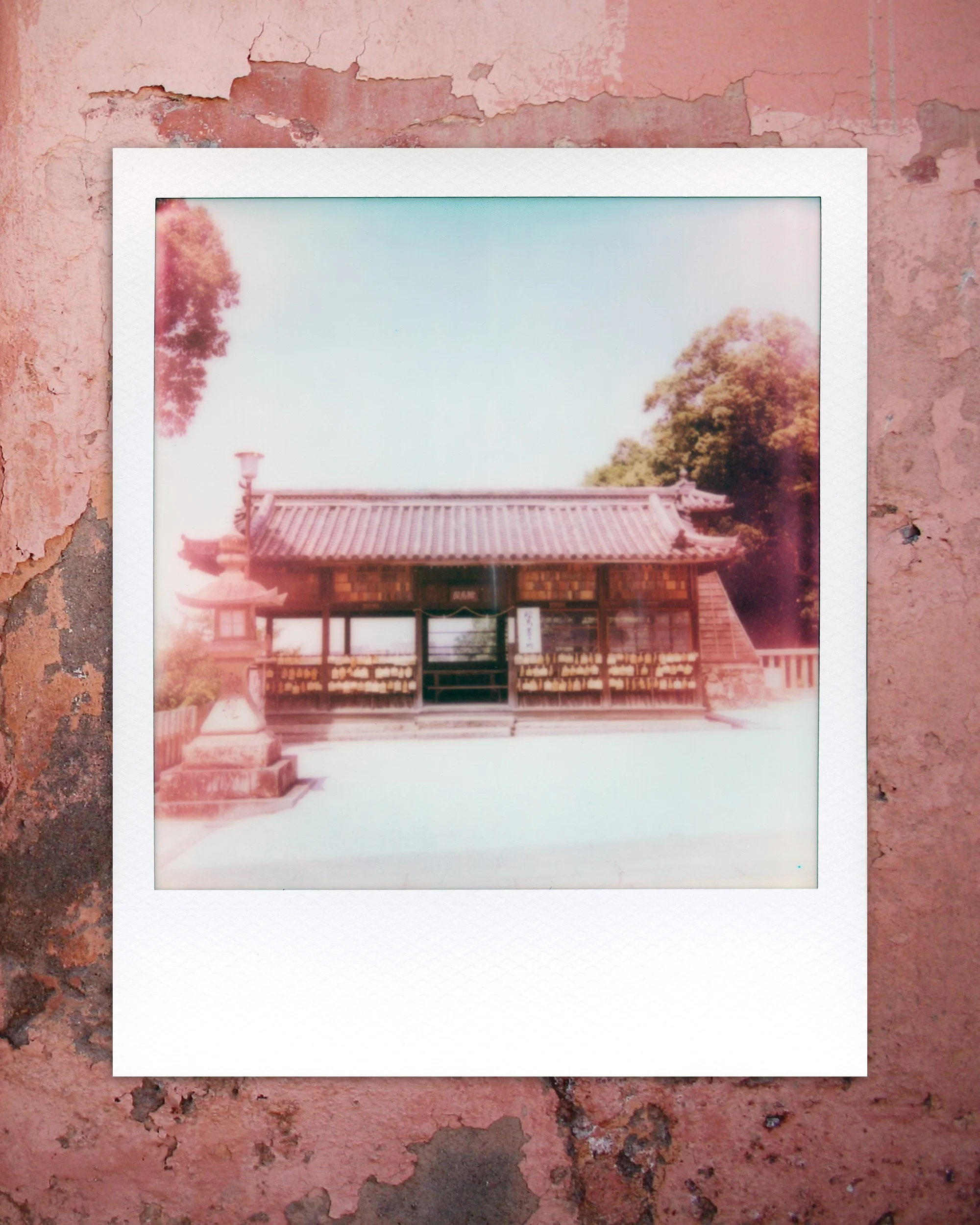 Achi Shrine Kurashiki Japan Polaroid