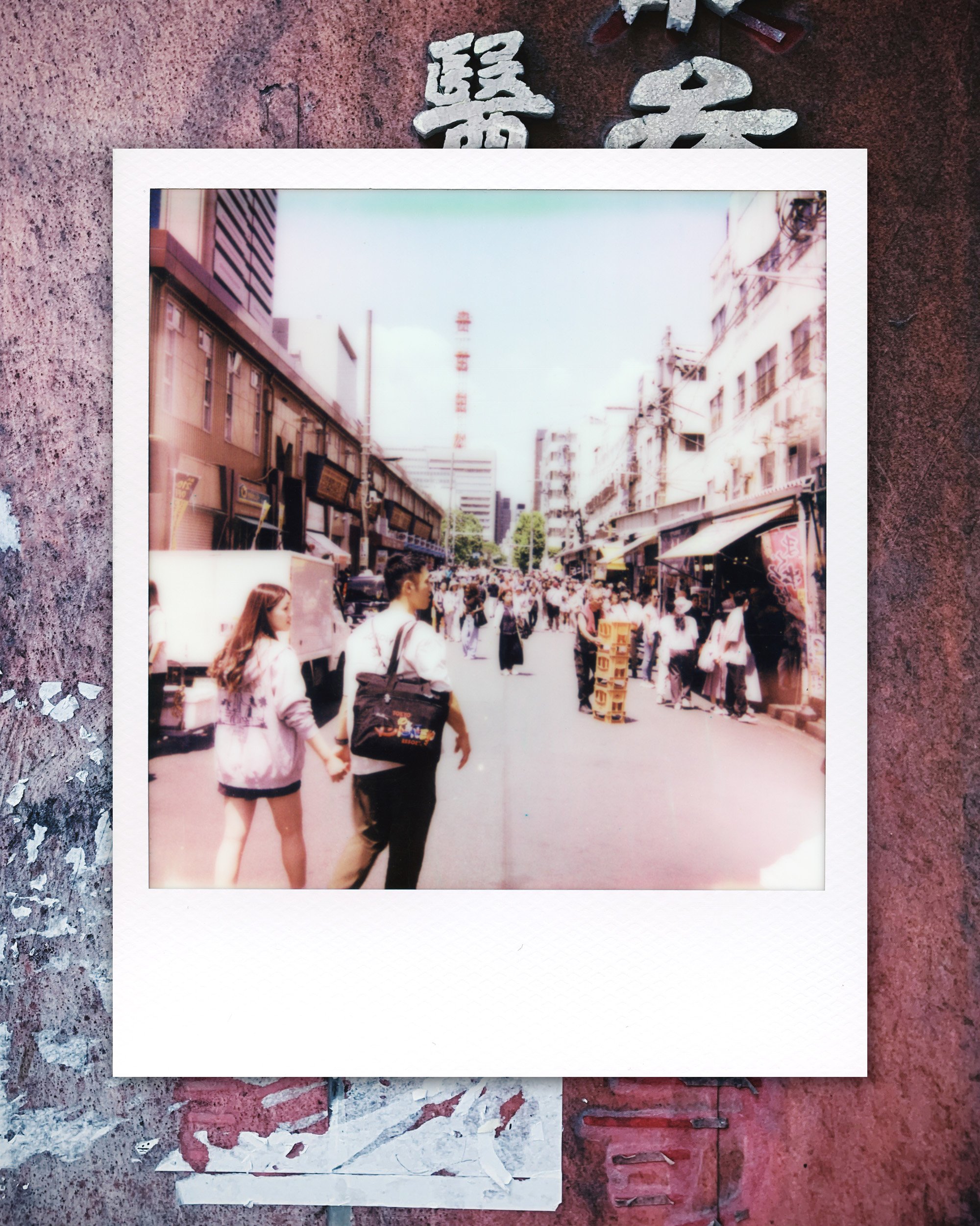 Tsukiji Market Tokyo Polaroid