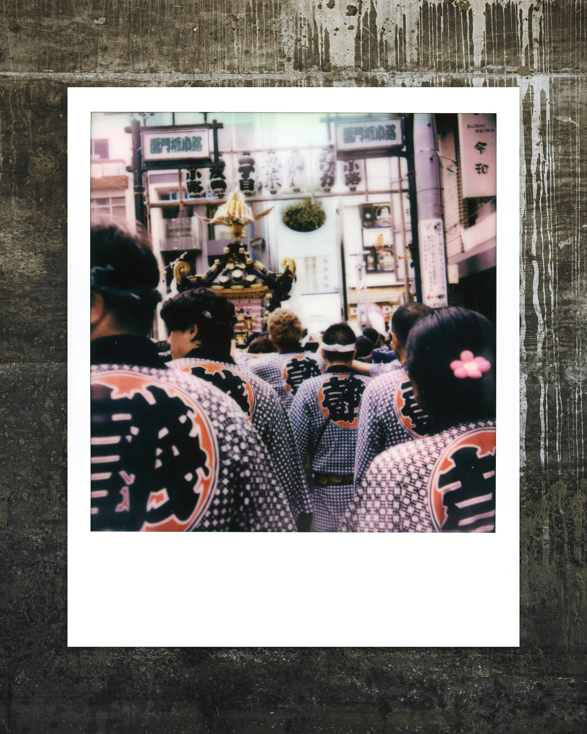Sanja Matsuri Yakuza Tokyo Japan Polaroid
