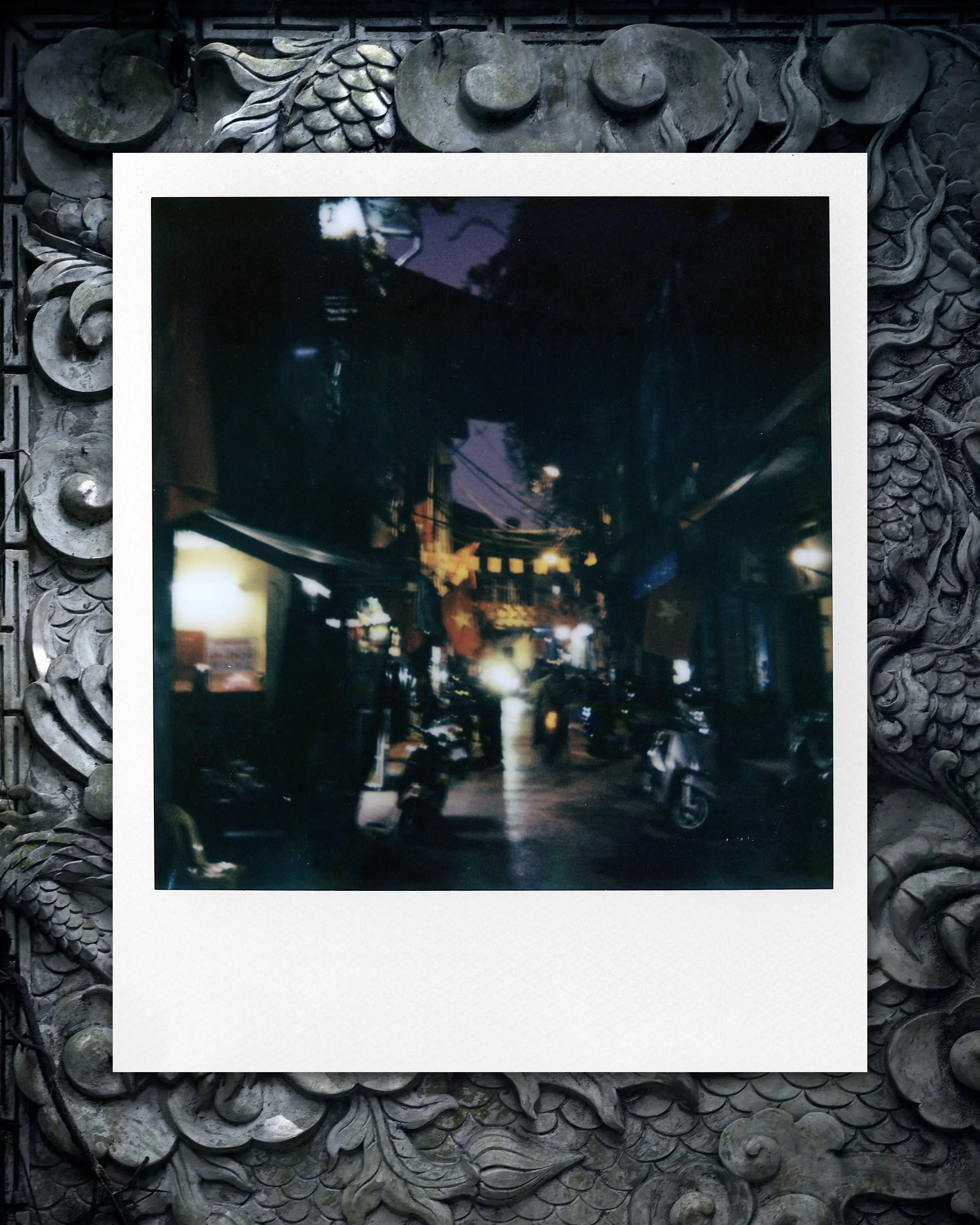 Hanoi at Night Vietnam Polaroid
