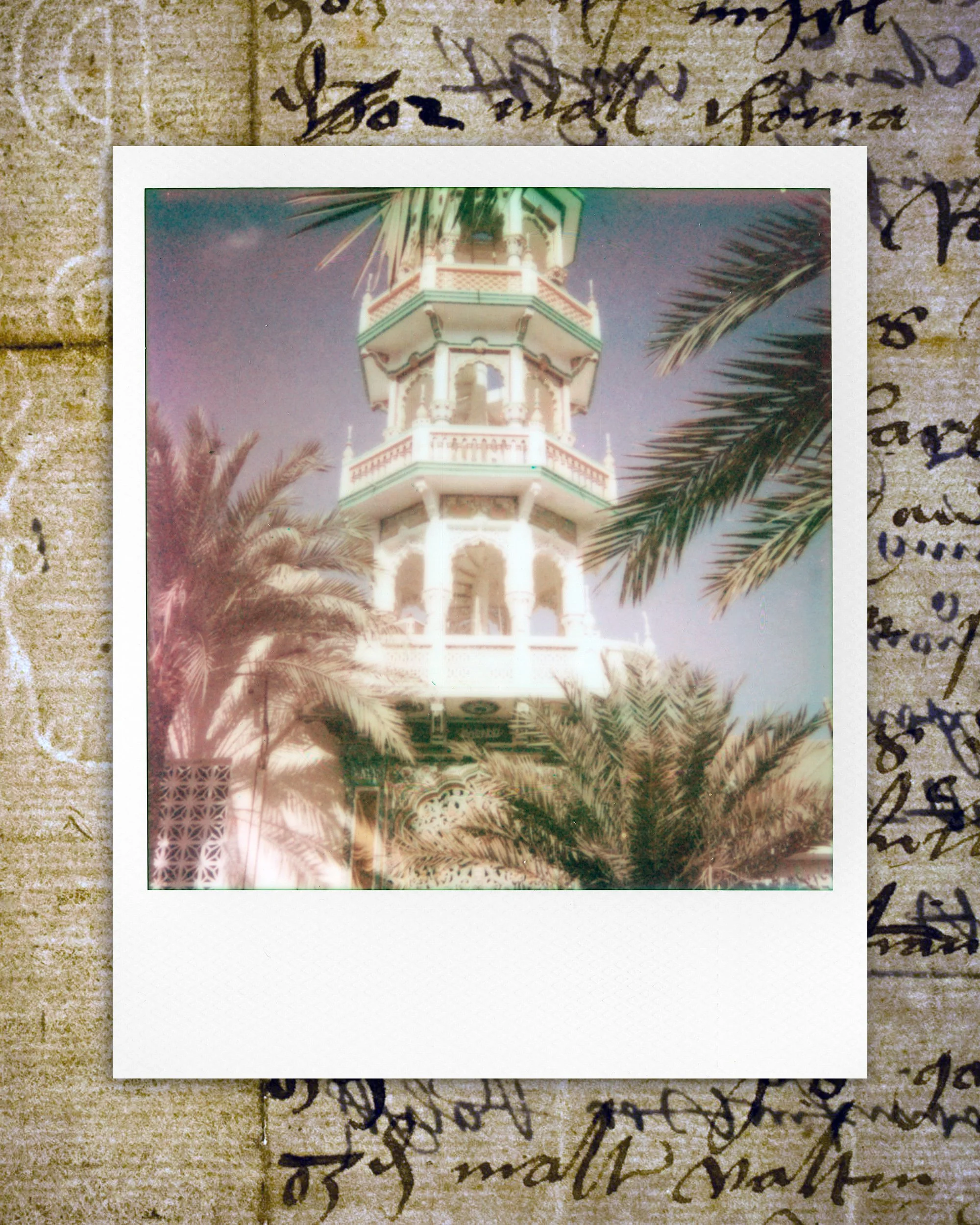 Hidden Beach Muscat Oman Polaroid