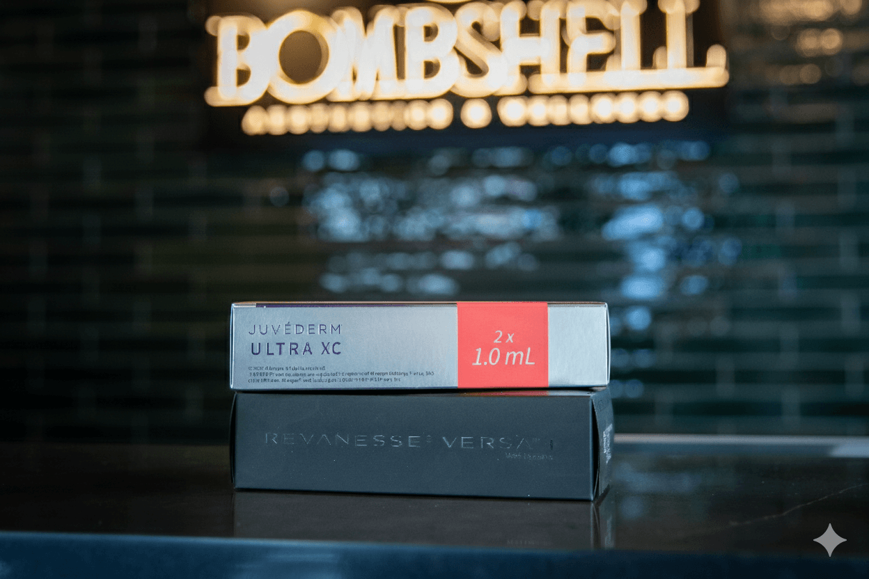 provider at bombshell aesthetics in bedford nh providing a treatment for EZ Gel PRF