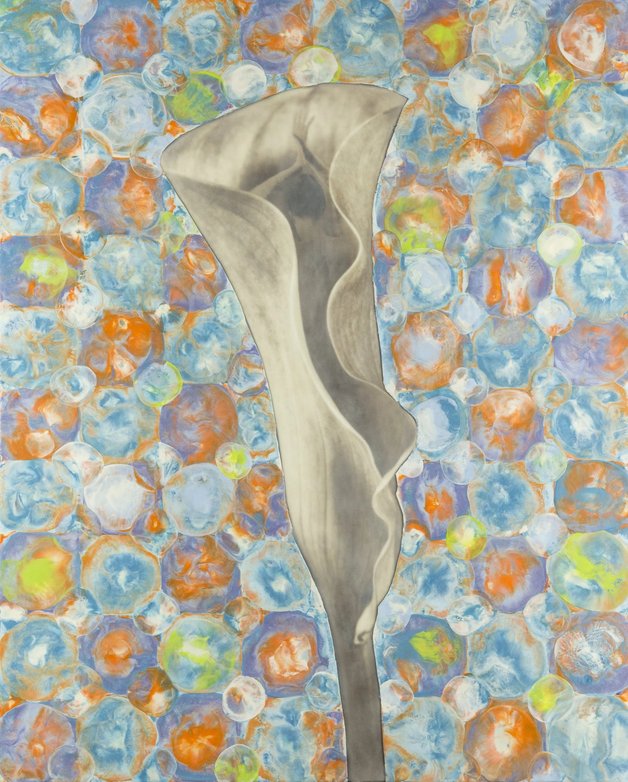 La Femme Enchanted  51" x 41"  Photo Encaustic & Mixed Media