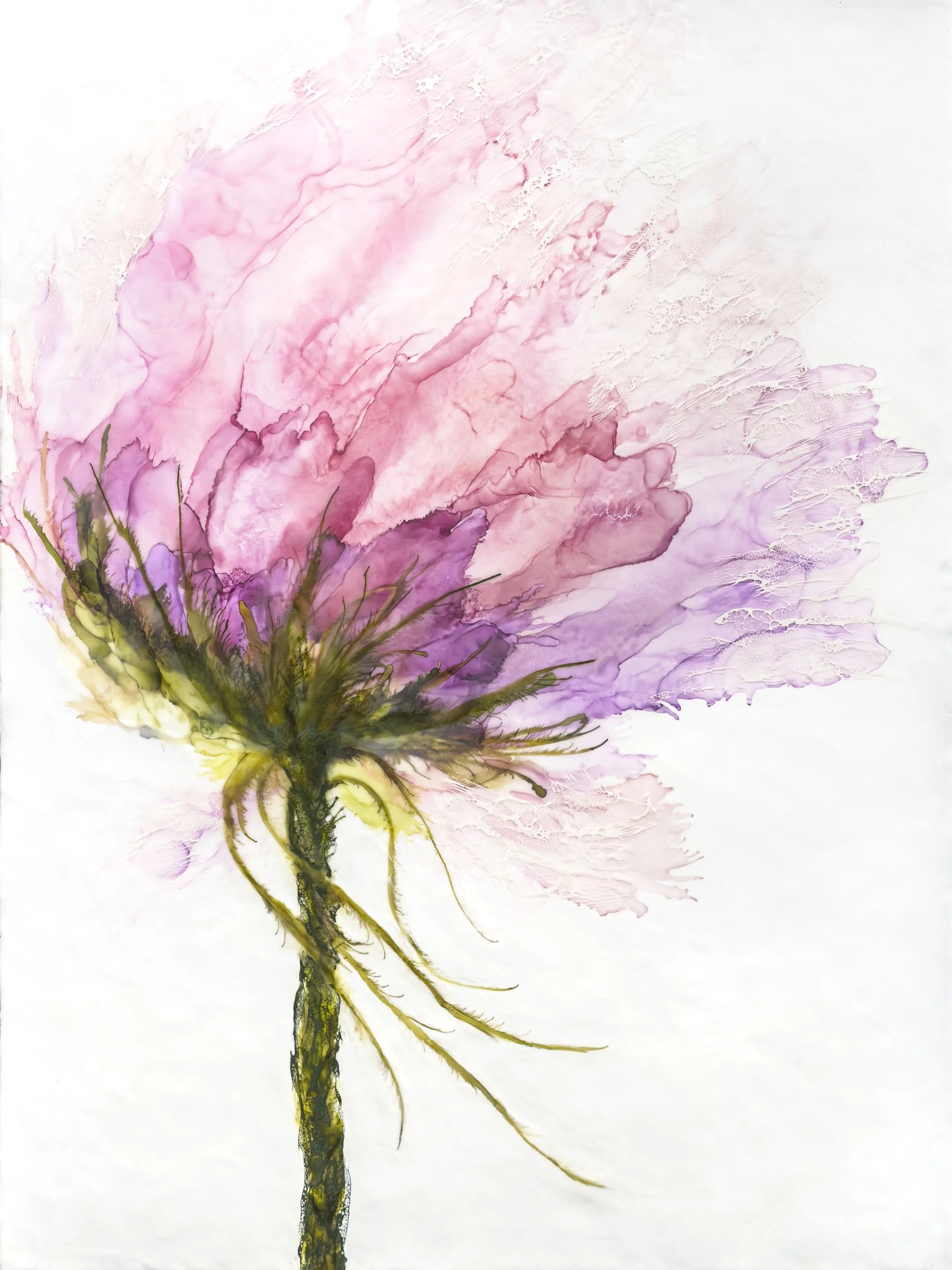 Windborne   40" x 30" encaustic & mixed media on wood panel.   Available at River Gallery, Chattanooga, TN