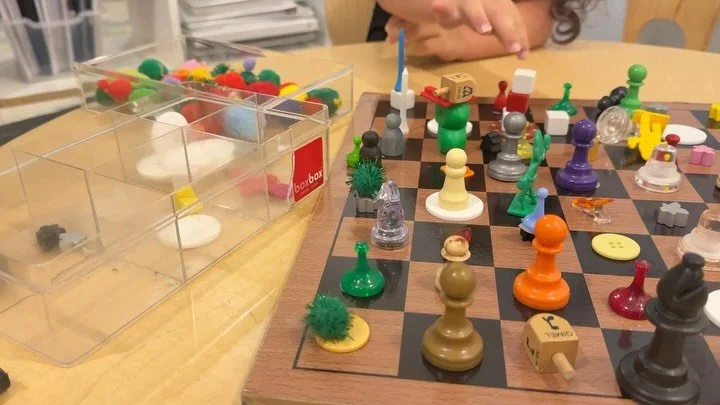 Creating games with rules is a natural progression in development for the 4&rsquo;s. Giving them space to create games using open ended materials is a part of daily work and provocations. 

On the BBR, Room 8 children placed dots all over blocks, exp