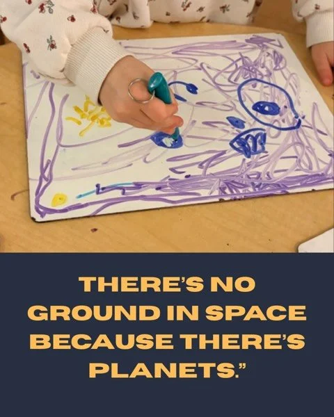 🚀The children of Room 3 have been fascinated by outer space since returning from Spring Break. Many of them watched the Artemis II mission over vacation and came back to class bursting with thoughts on space, the moon, and the Earth. These theories 