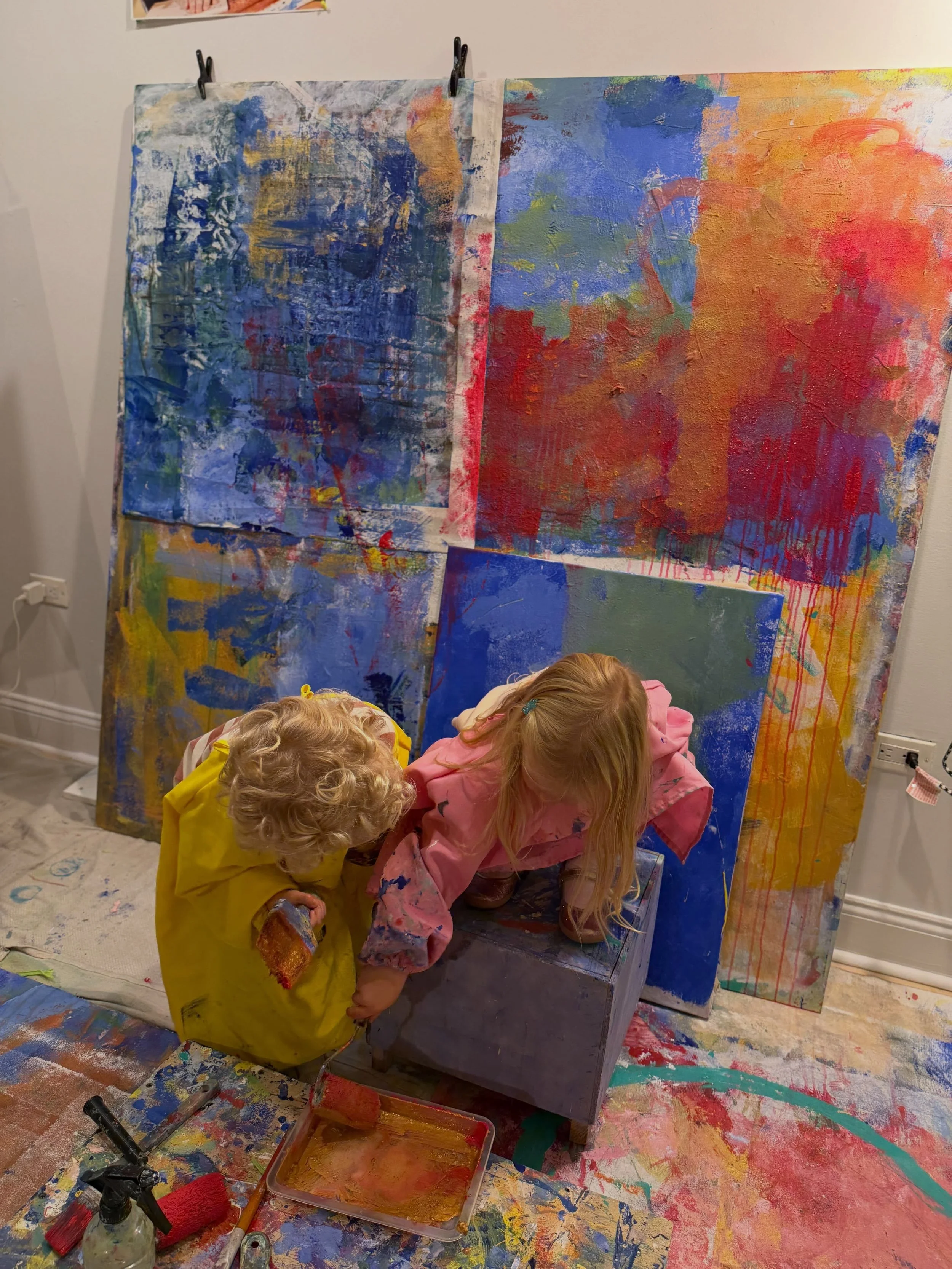 As we&rsquo;ve observed the way Room 7 friends move across different environments, it&rsquo;s become clear there&rsquo;s something about heights that draws their attention. 

During their recent visit to the Paint Studio, every drip and gesture not o