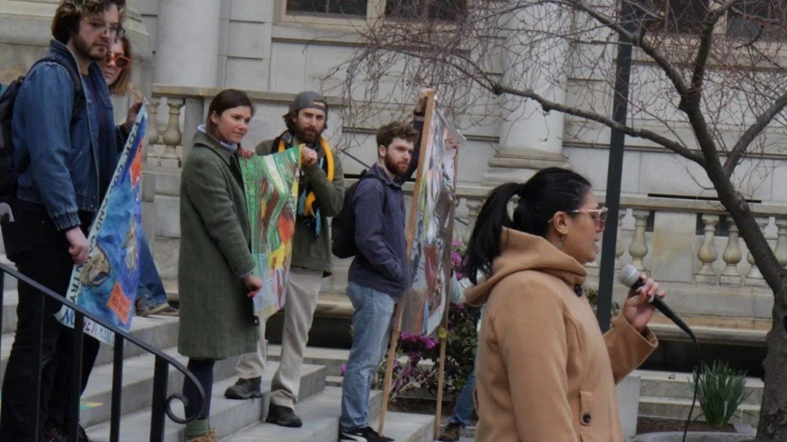Activists rally in Portland on Earth Day against pollution, CMP and other issues