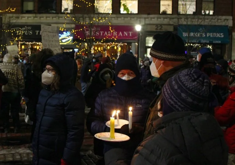 Mainers hold vigils on Jan. 6 anniversary, call for safeguards for democracy