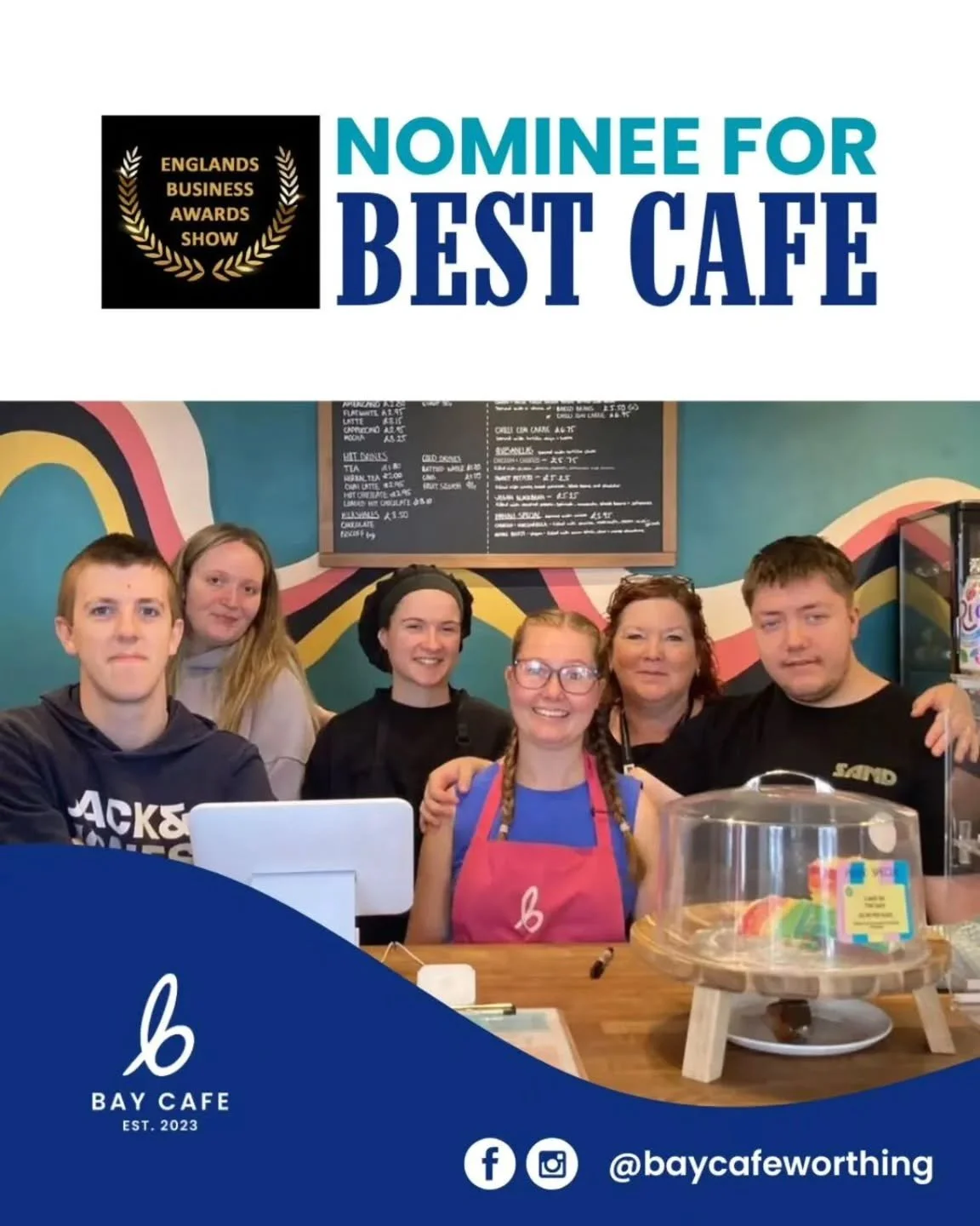 We&rsquo;re thrilled to announce Bay Cafe&rsquo;s nomination for Best Cafe in the Sussex Retail Business Awards 2025! A huge thank you to our amazing trainees and staff. Please show your support by voting 🙏!

#sussexretailbusinessawards #bestcafe #e