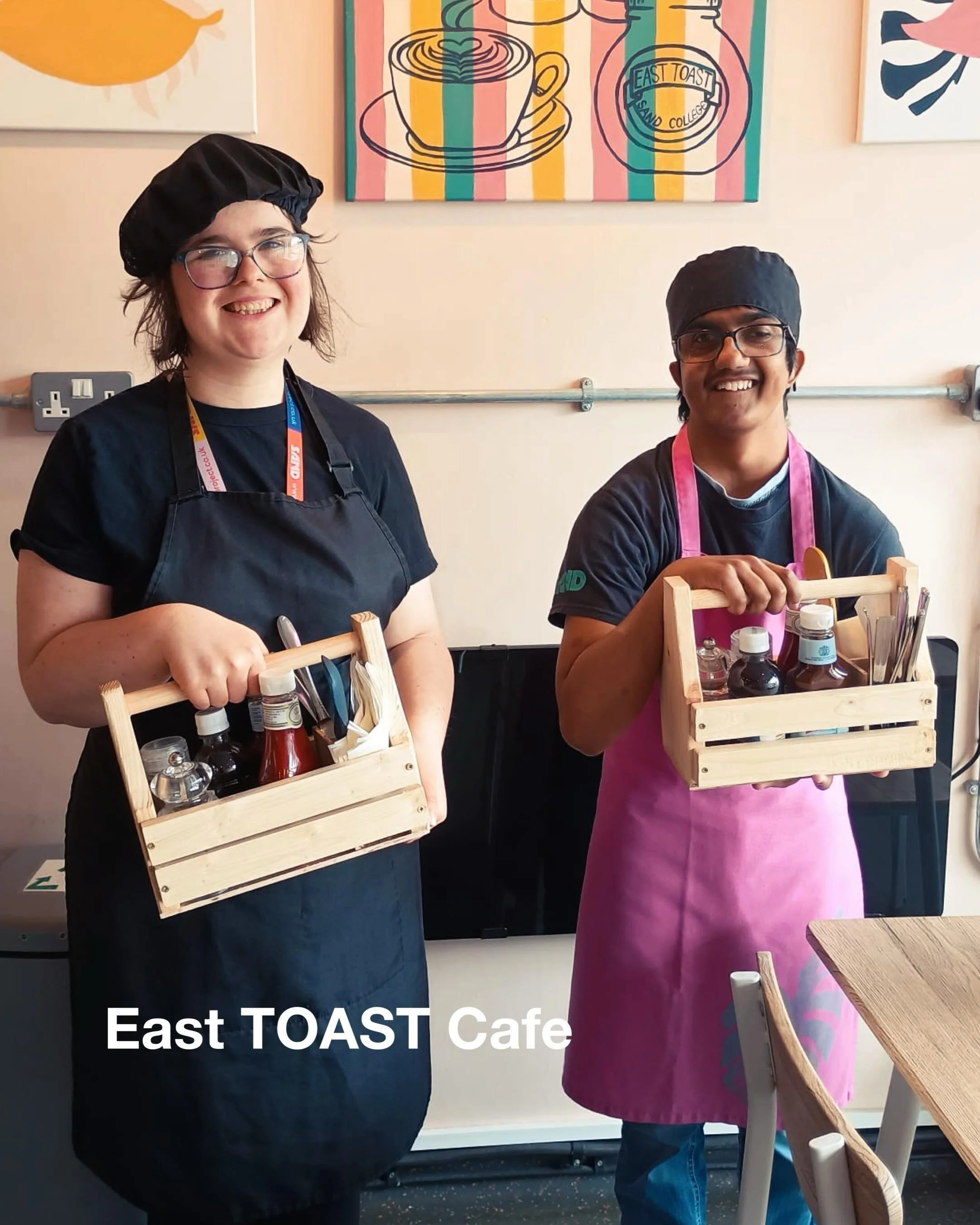 Did you see our recent excited post featuring our trainees on the woodworking pathway? 🔨 

They&rsquo;ve designed and built bespoke wooden caddies, perfect for drinks, BBQ stuff, pots, herbs and&hellip;sauces!

The team at @easttoastcafe are delight