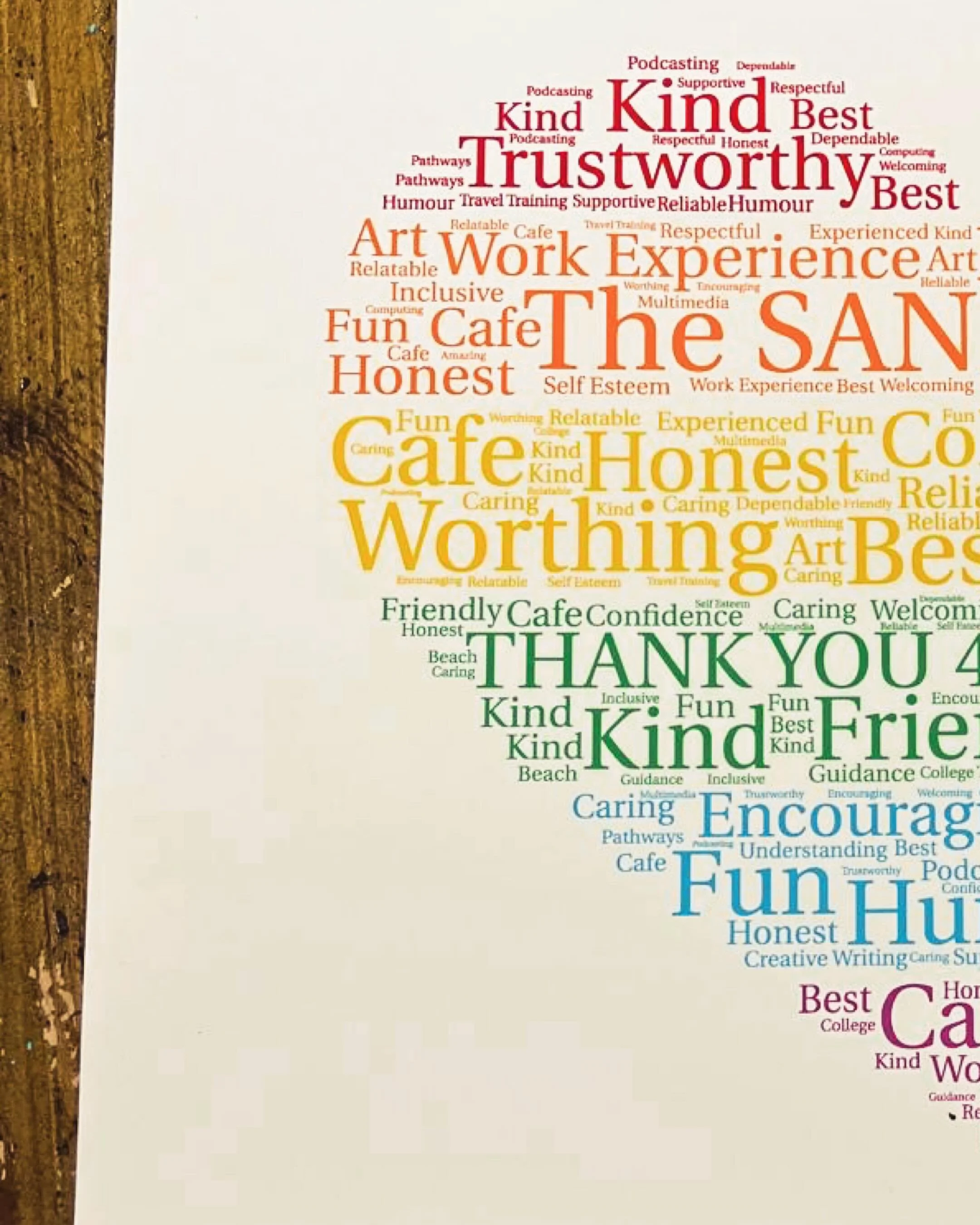 We&rsquo;re beaming from ear to ear&hellip;

This wonderful art piece was designed and given to us by SAND trainee, Hamilton to thanks us for everything we do for him 🫶🏻

Thank YOU Hamilton! 

#thesandproject #thankyou #worthing #artist