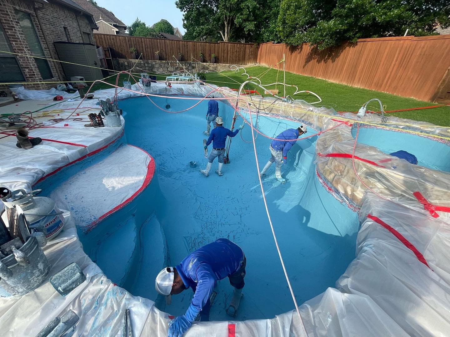 The beautiful Brilliant Blue plaster! ✨💙

Are you ready to replaster your pool? Or interested in other renovation options? Send us a message or call us at (972) 423-7178 to get started! 📞

#FoleyPools #pool #outdoorliving #pooldesign #construction 