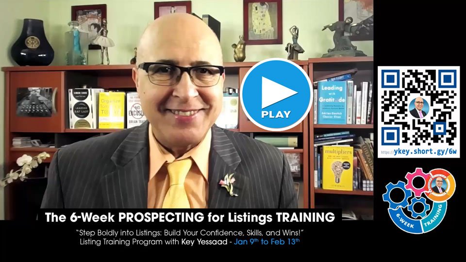 Key Sharing the Philosophy and Mindset of the 6-Week Prospecting for Listings Training Program
