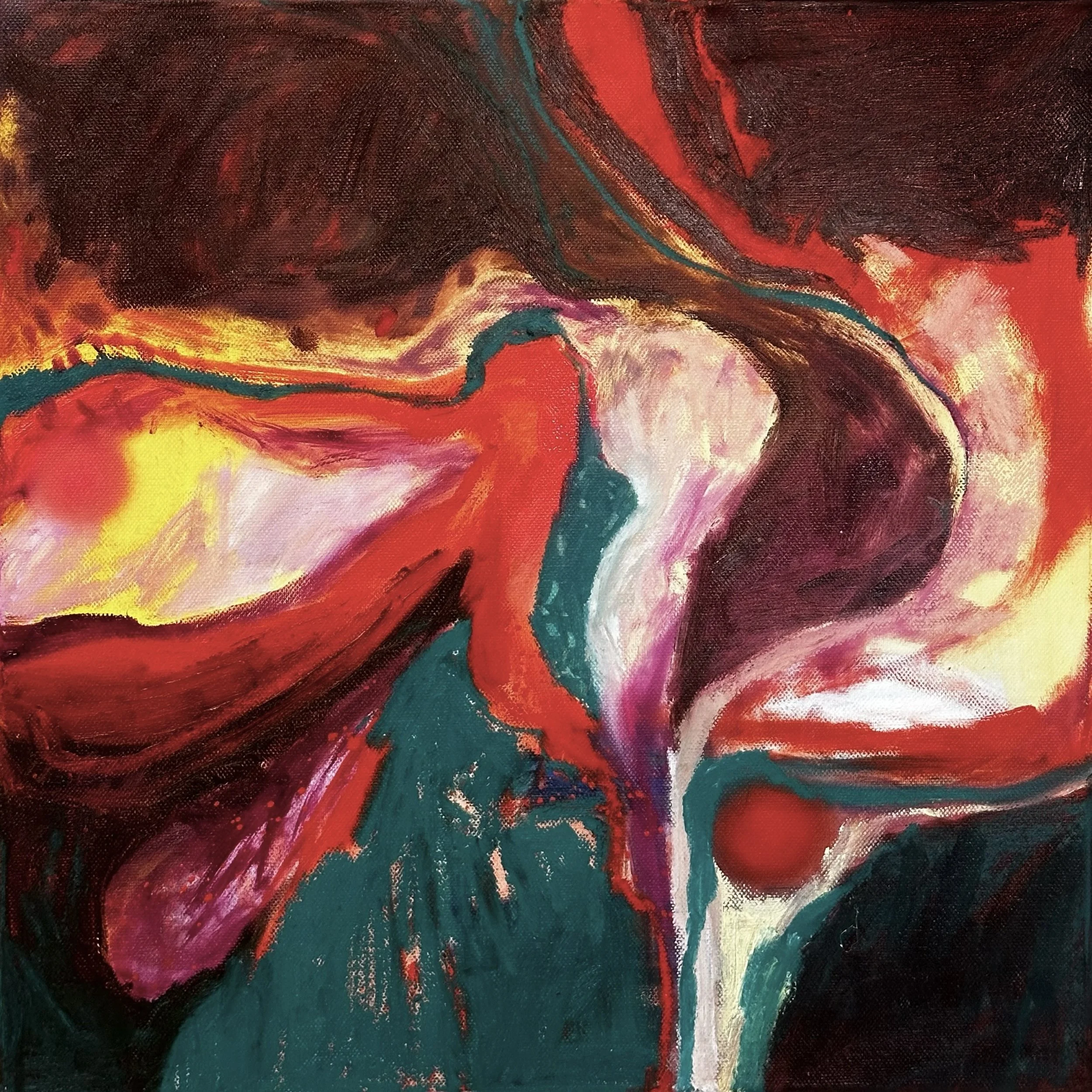 Clot (2026) oil on canvas, 40 × 40cm