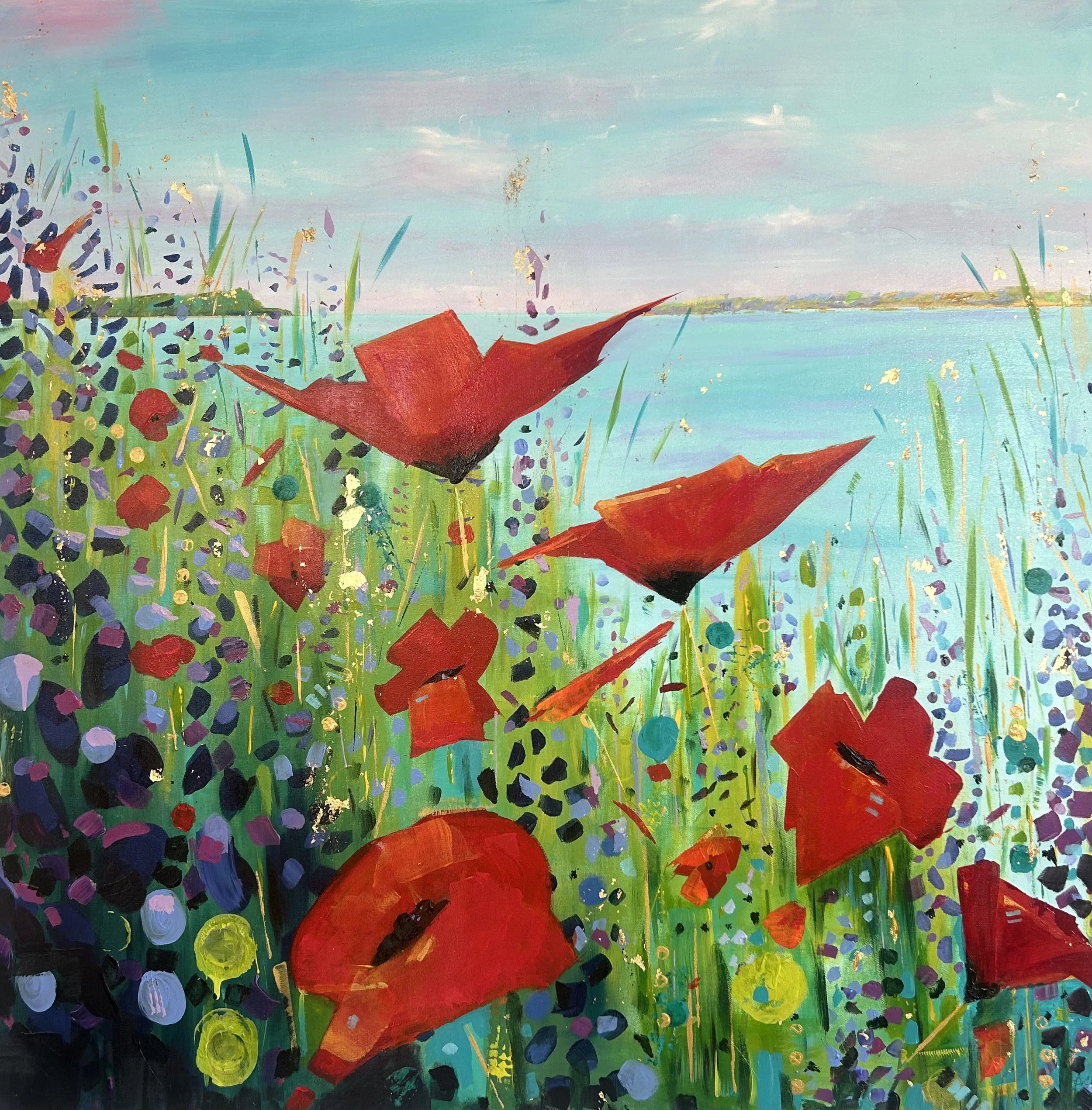 "Sea Pops" acrylic  48"x48" $2000.