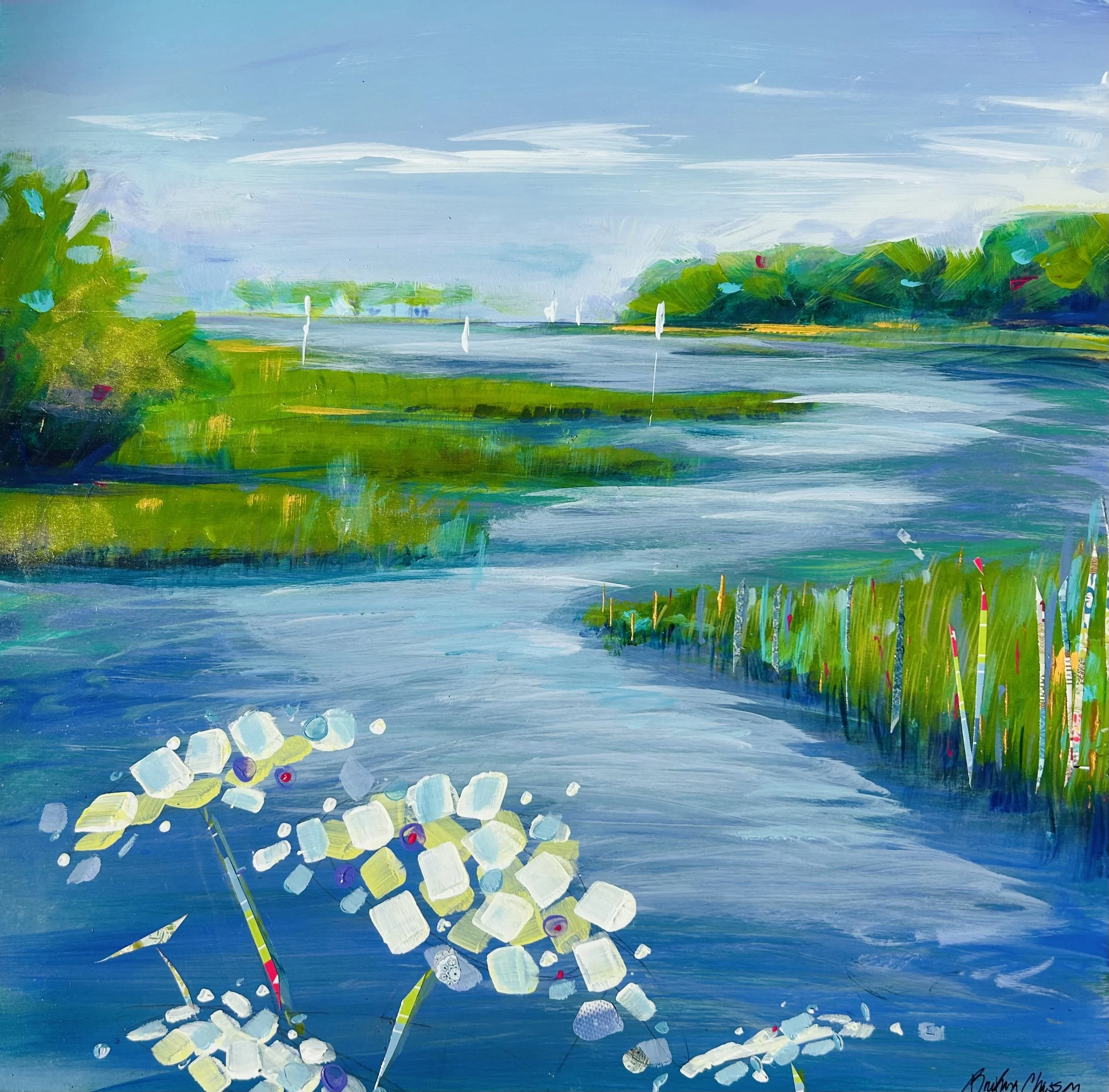 "Blacks Creek" acrylic 16"x16" SOLD