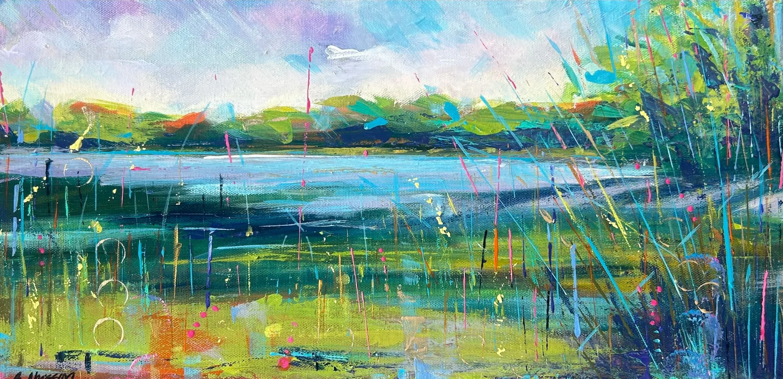 "Marsh Colors"  acrylic 10"x20" $500