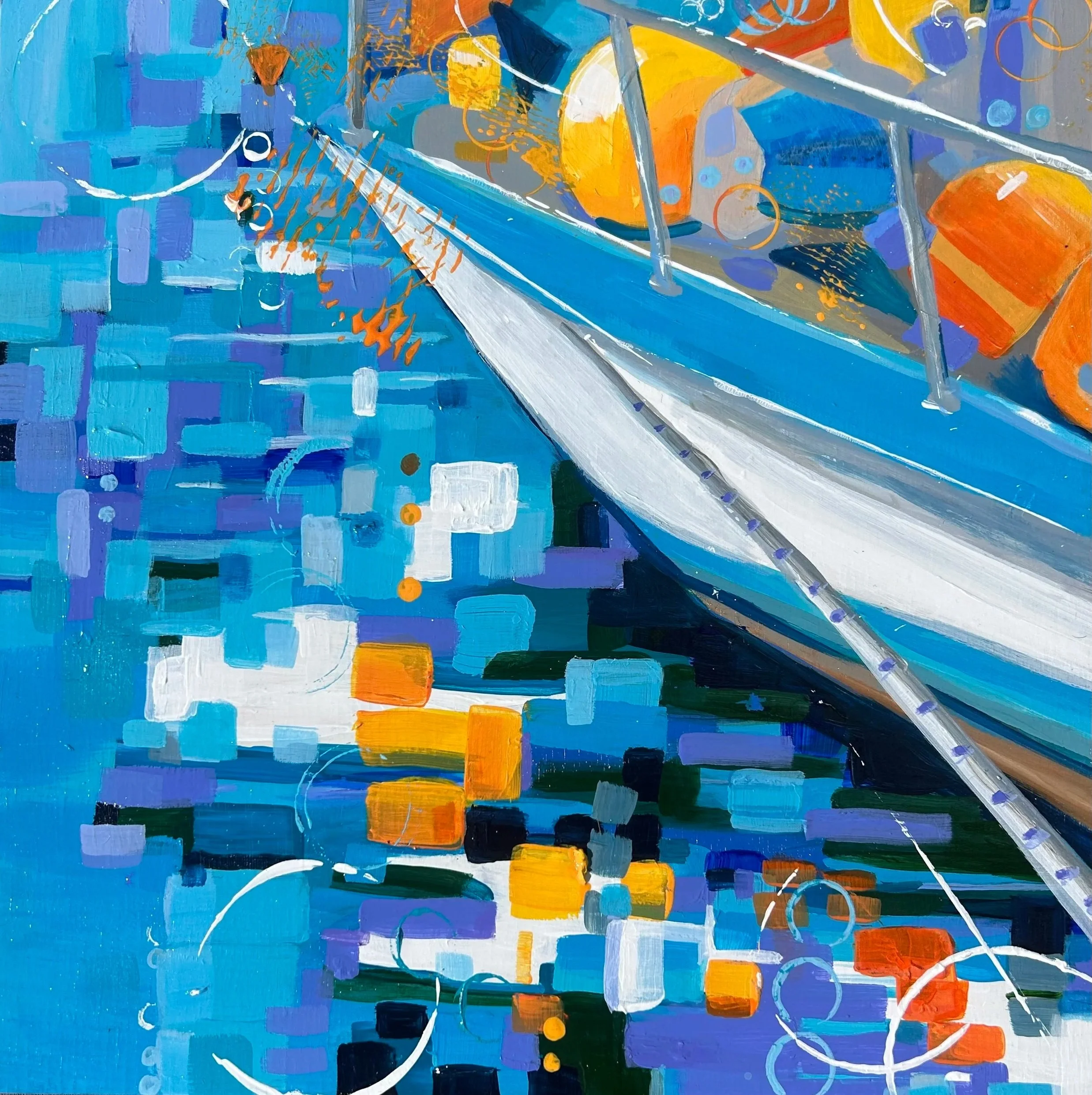 "Sea Colors" acrylic 16"x16" $600.