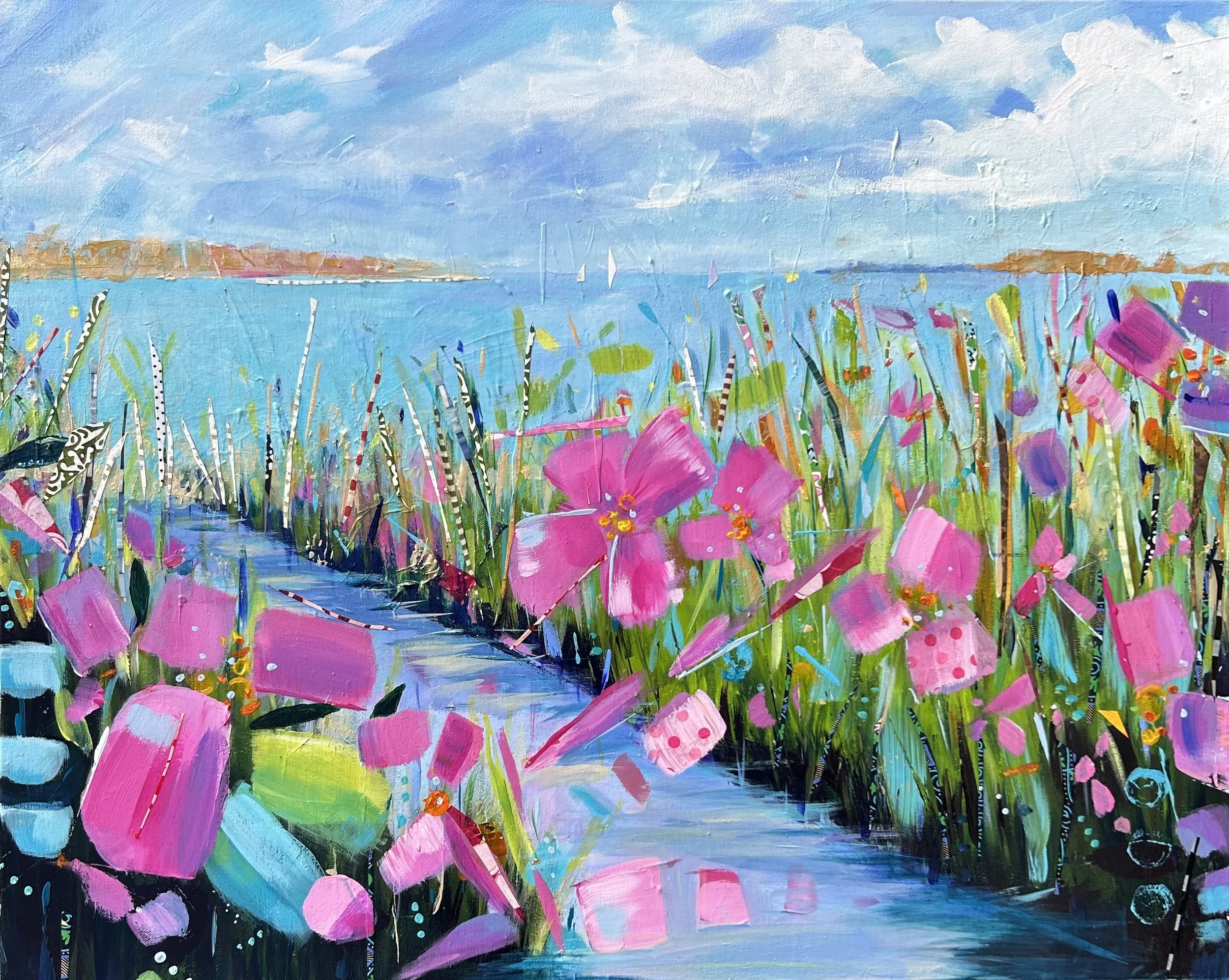 "Bright Path"  mixed media 40" x30" SOLD