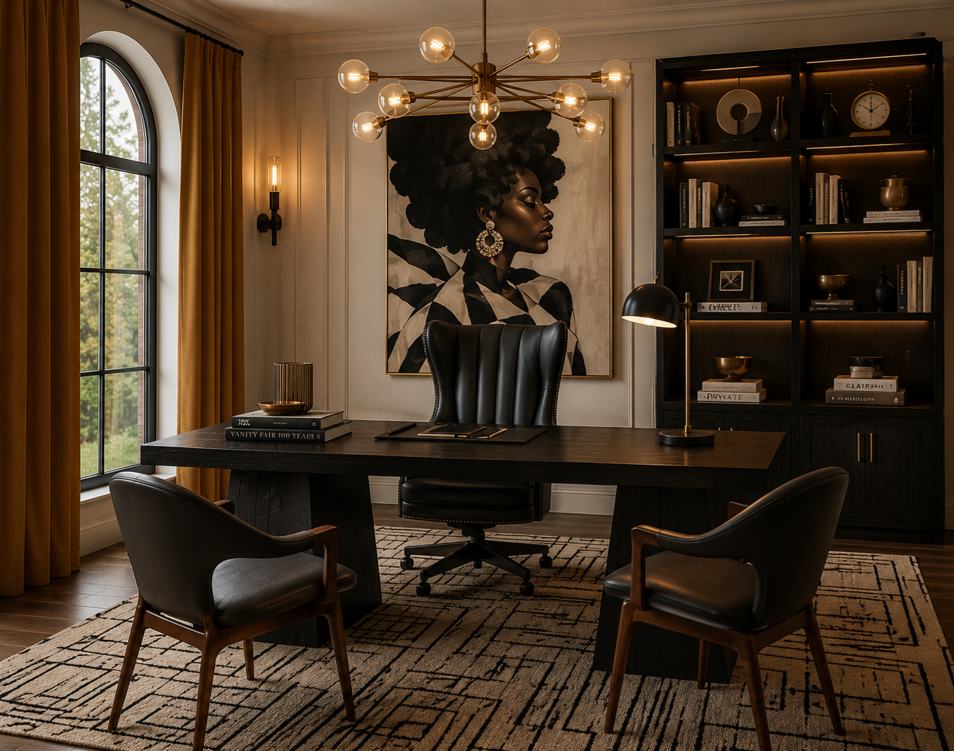How to Design a Home Office That Feels Sophisticated, Moody &amp; Productive