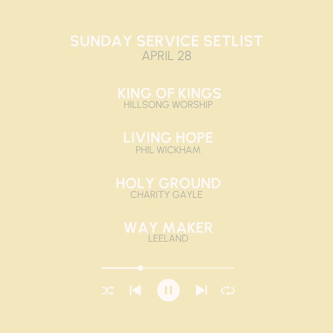 Save this set list for Sunday morning! See you at 8:00, 9:30, or 11:00 as we continue in our series of the Book of Acts! 

#sundaysetlist #worship #mukwonago #knowlivetell