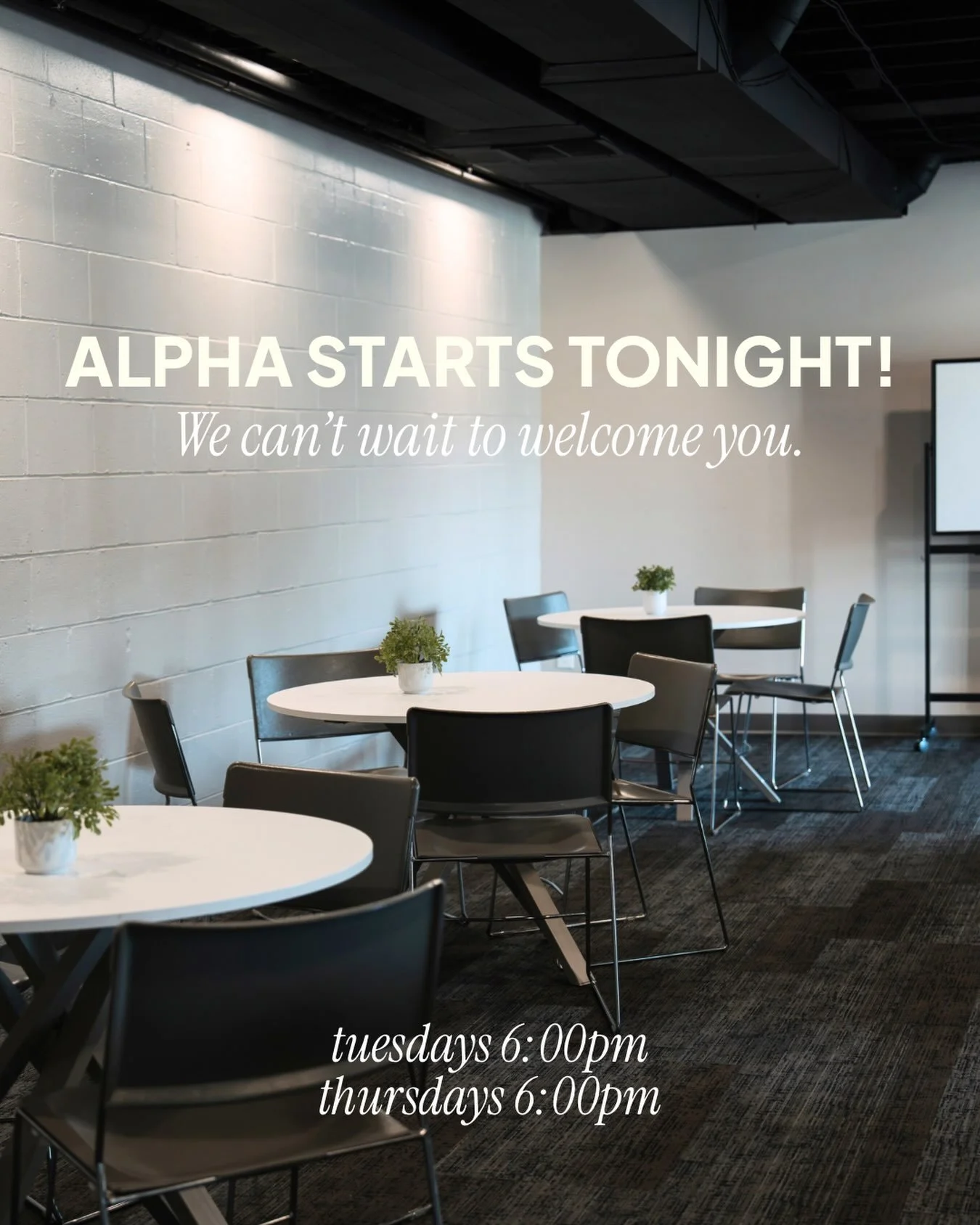 Tonight is the night! 🙌 So much prayer, preparation and intentionality has gone into Alpha, and we are so excited to partner with you in it.

Each group has been thoughtfully put together, our hosts have been trained and are ready to lead, and we ca
