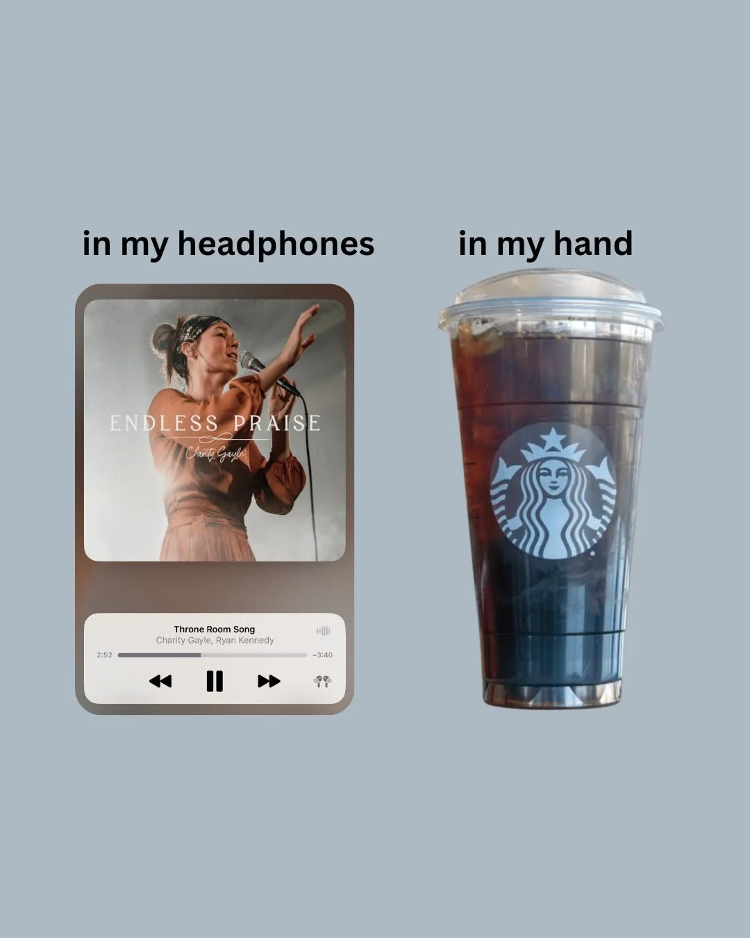 in my ears: worship
in my hands: a little treat