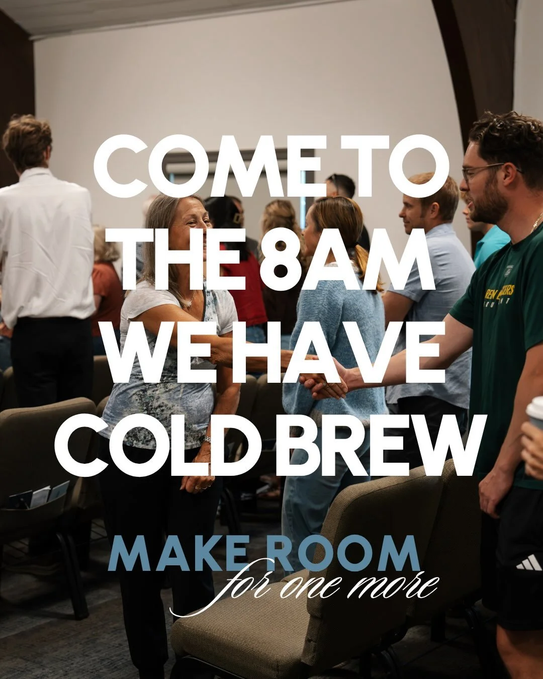 HELP US MAKE ROOM!! 

COLD BREW AT 8:00AM
POPCORN AFTER 11:00AM

Our 9:30am service is filling up! Help us make room for one more by trying our 8:00 or 11:00am service instead. Same StoryHill family, just more room for new faces! 🫶

Are you team col