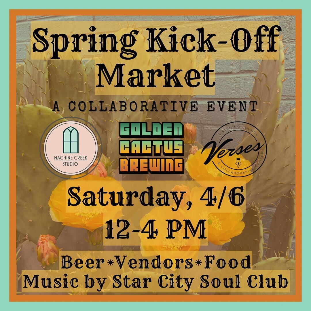 Word is out! We&rsquo;re hosting a Spring Kick-Off Market in collaboration with @machinecreekstudio and @versesroanoke!

🗓️ Save the Date: Saturday, April 6

⏰ Time: 12-4 PM

This market will feature over a dozen local businesses selling art, books,