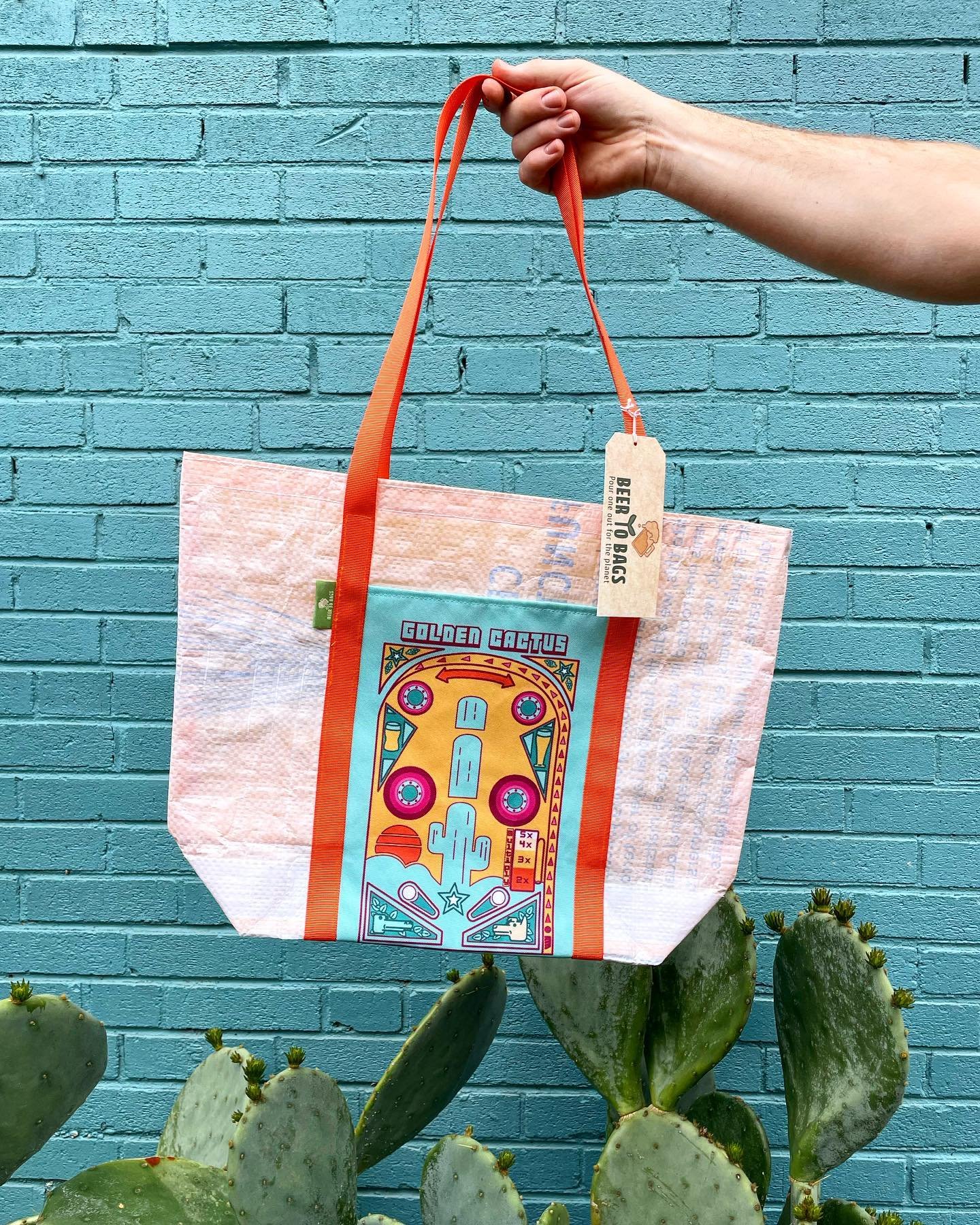 They&rsquo;re here! Custom tote bags made from recycled @epiphanycraftmalt bags have arrived thanks to our friends @beertobags, and just in time for Earth Day festivities! 🌱 

Beer To Bags transforms spent malt bags destined for the landfill into un