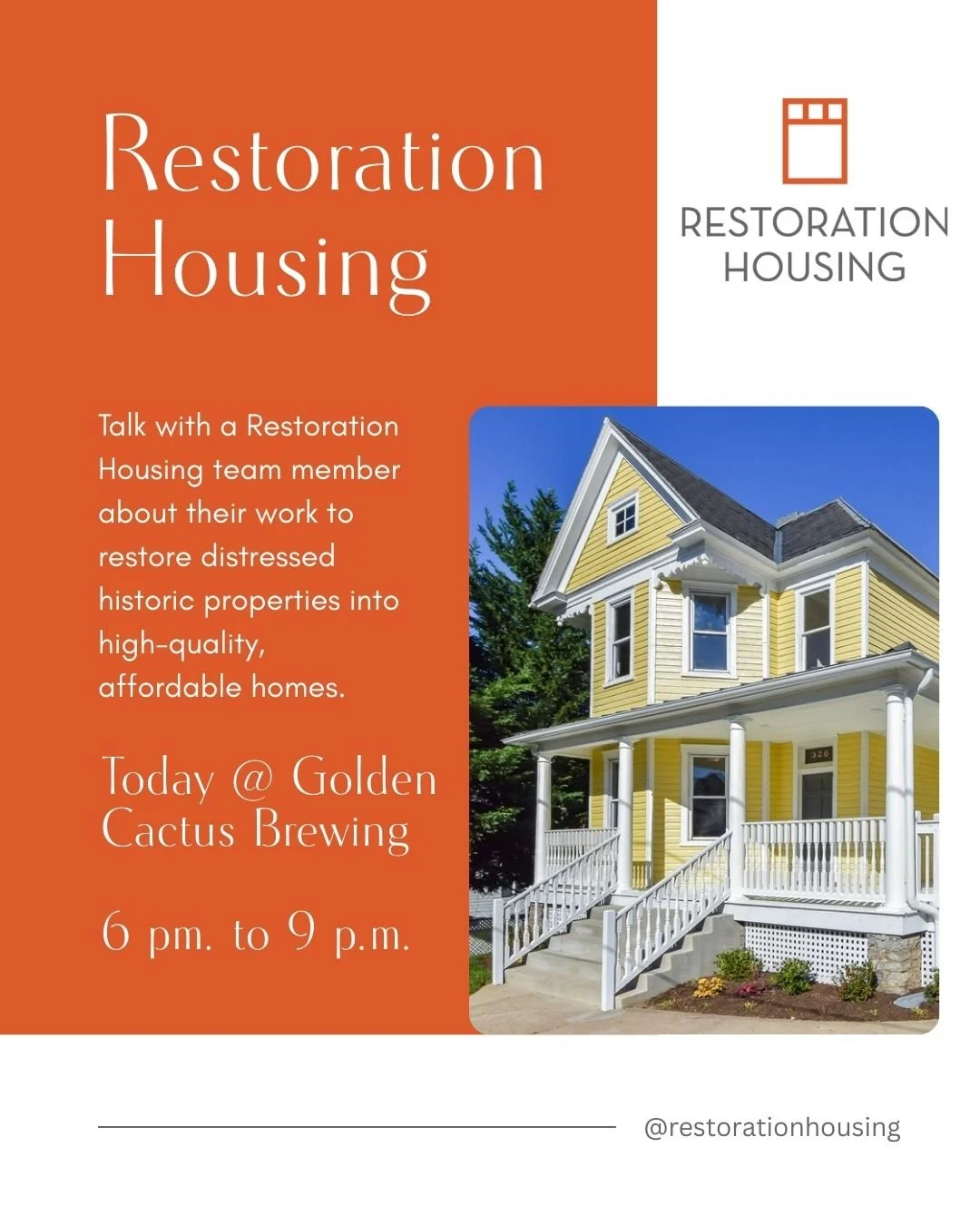 Restoration Housing Fundraiser