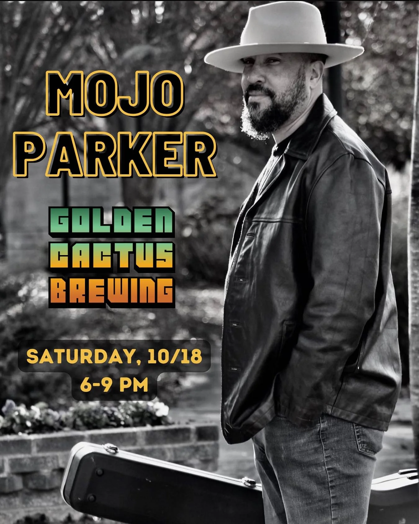 One week from today! Join us for some live blues music in the taproom featuring @mojoparkerblues! Mojo is one of our favorite artists to host and truly brings something special to our little brewery with his soulful sound and refreshed takes on old t